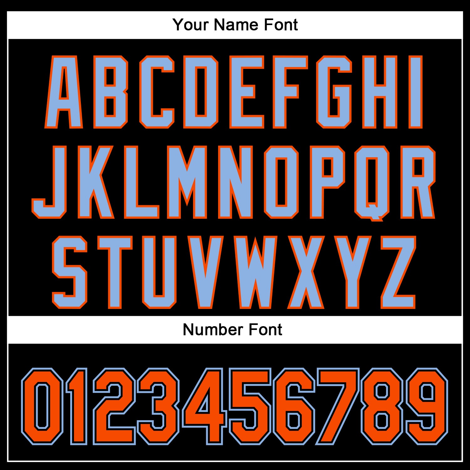 Custom Black Orange-Powder Blue 3D Pattern Design Curve Solid Authentic Baseball Jersey view 5