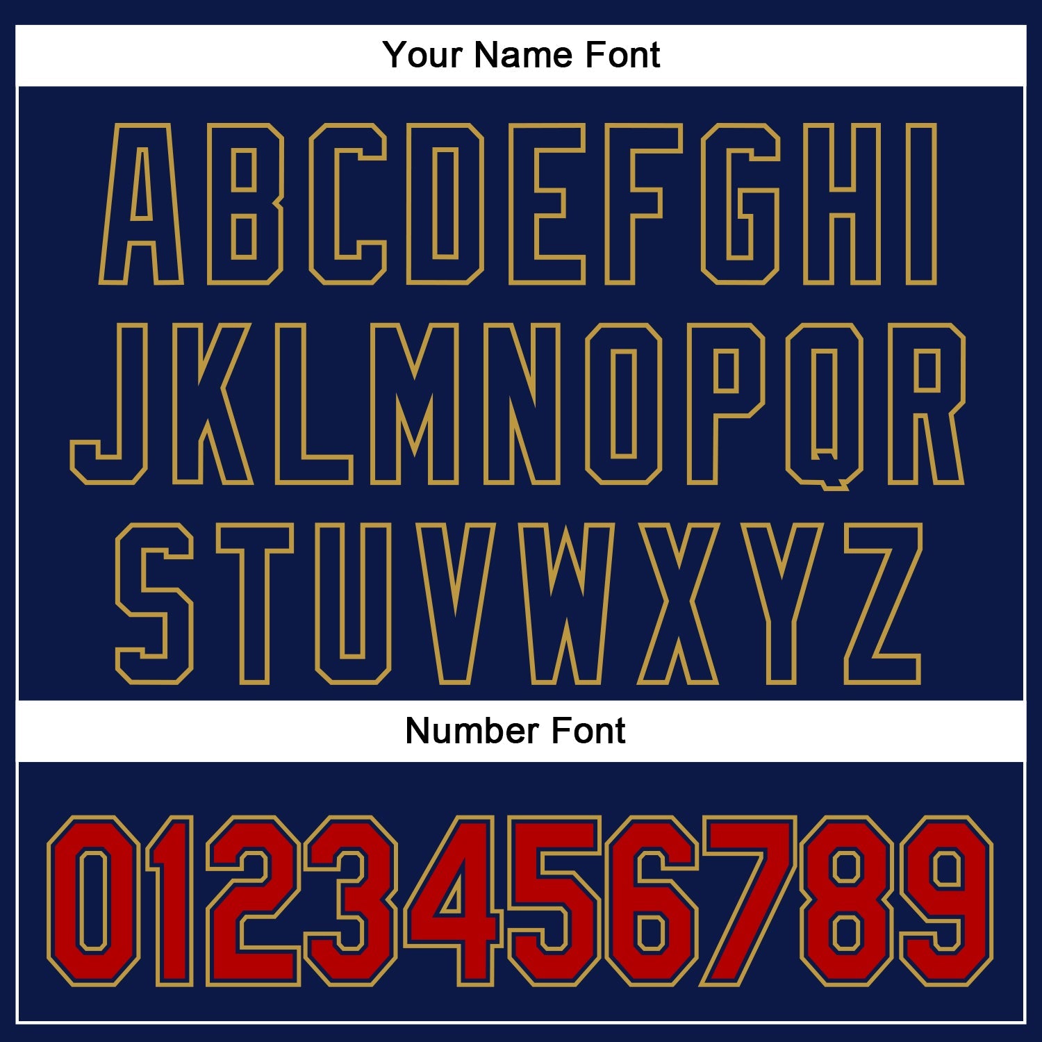 Custom Navy Red-Old Gold 3D Pattern Design Curve Solid Authentic Baseball Jersey view 5