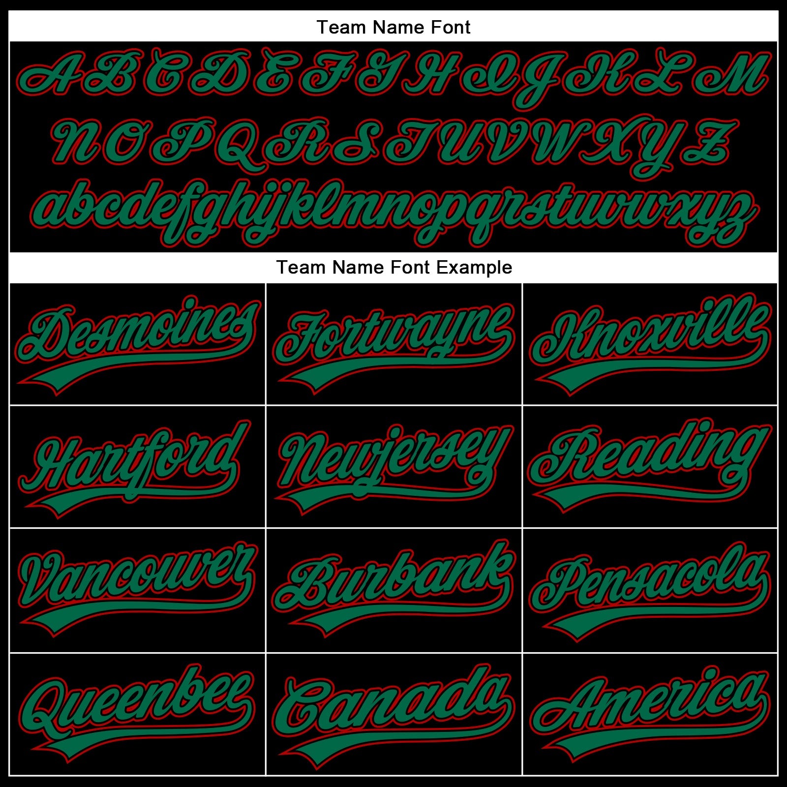 Custom Black Kelly Green-Red 3D Pattern Design Curve Solid Authentic Baseball Jersey view 4