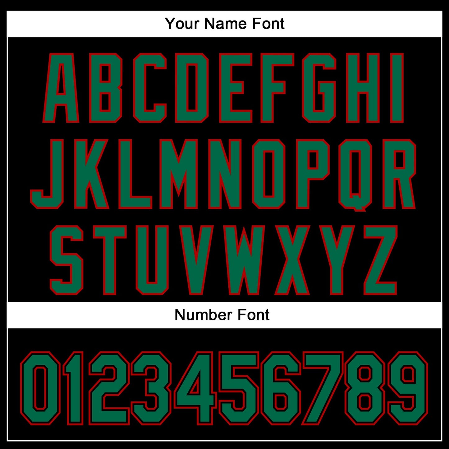 Custom Black Kelly Green-Red 3D Pattern Design Curve Solid Authentic Baseball Jersey view 5