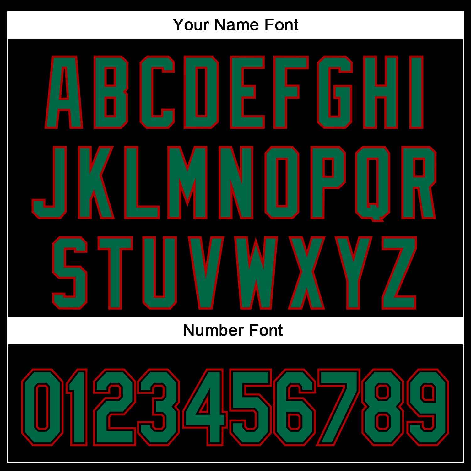 Custom Black Kelly Green-Red 3D Pattern Design Curve Solid Authentic Baseball Jersey view 5