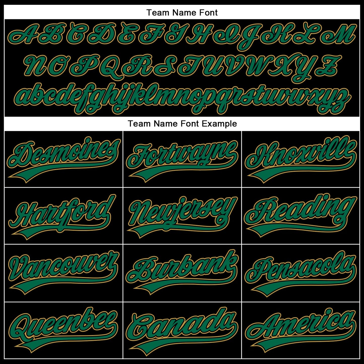 Custom Black Kelly Green-Old Gold 3D Pattern Design Curve Solid Authentic Baseball Jersey view 4