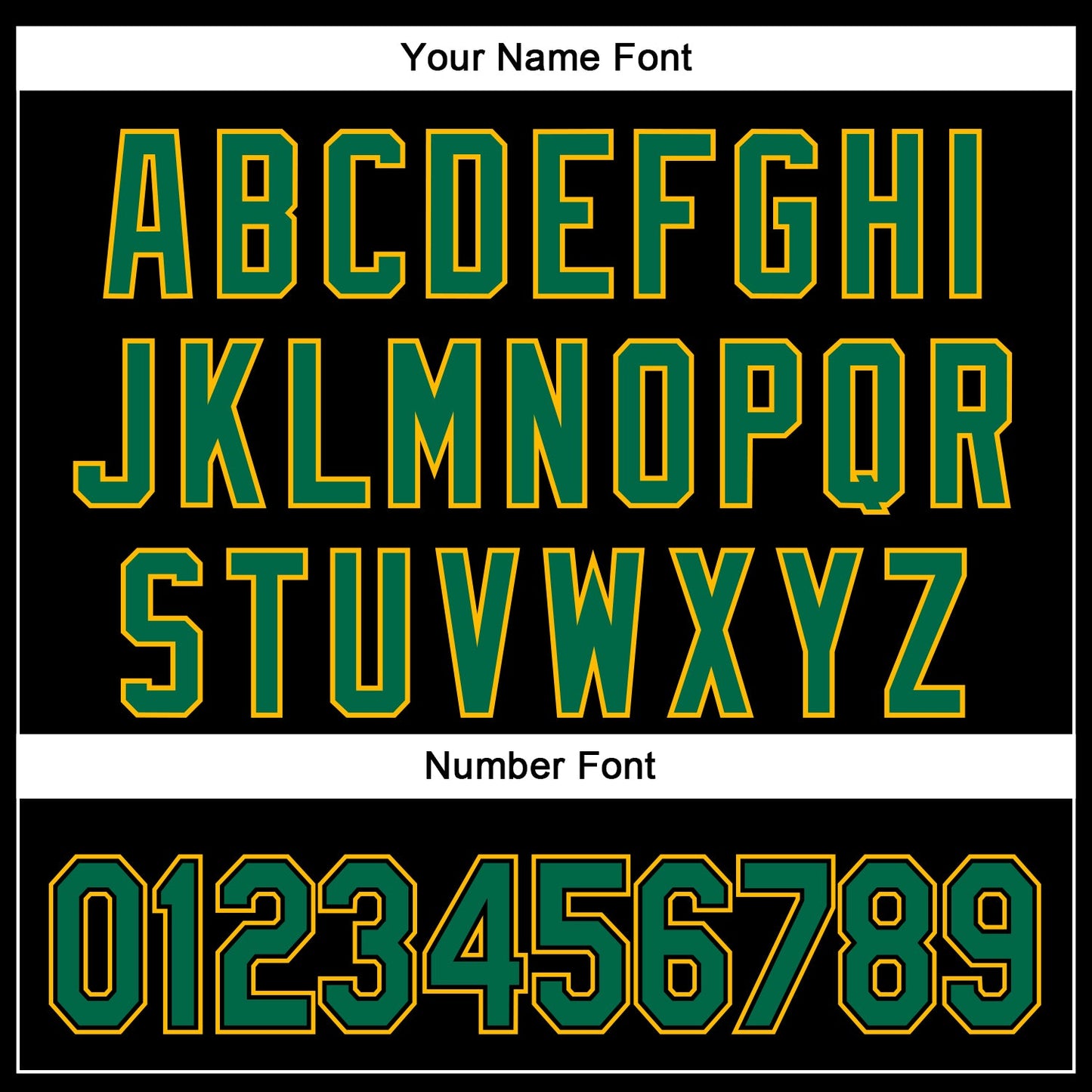 Custom Black Kelly Green-Gold 3D Pattern Design Curve Solid Authentic Baseball Jersey view 5