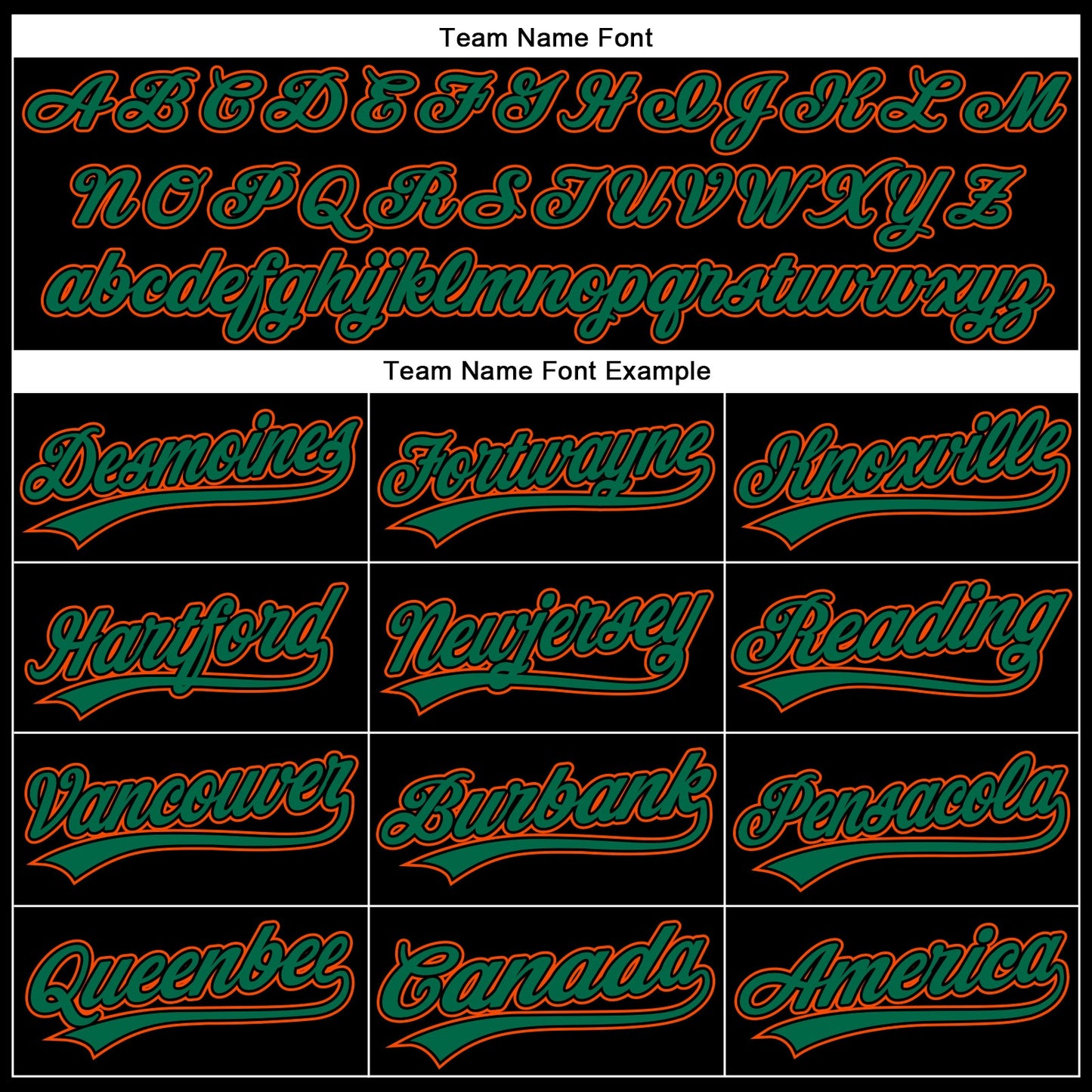 Custom Black Kelly Green-Orange 3D Pattern Design Curve Solid Authentic Baseball Jersey view 4