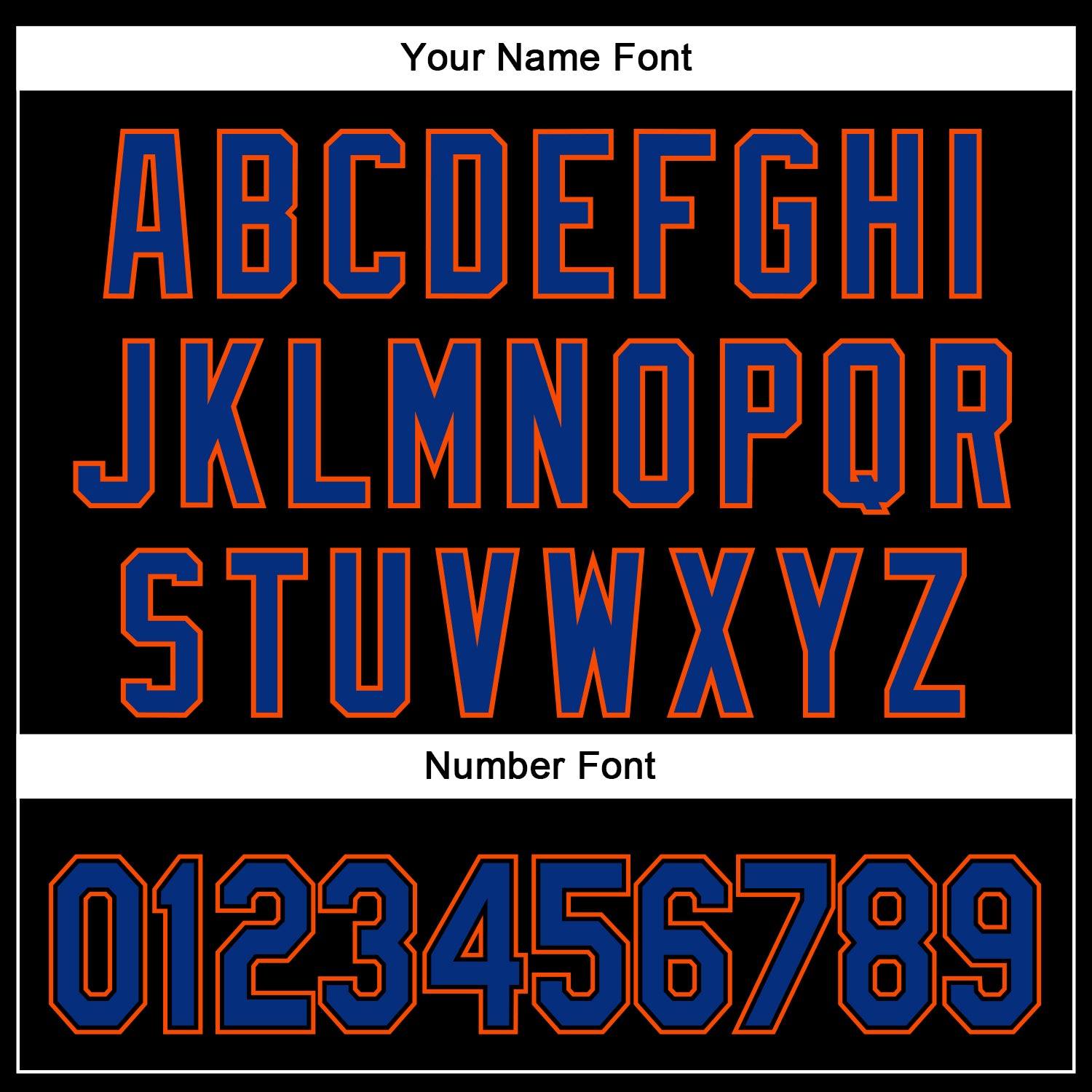 Custom Black Royal-Orange 3D Pattern Design Curve Solid Authentic Baseball Jersey view 5