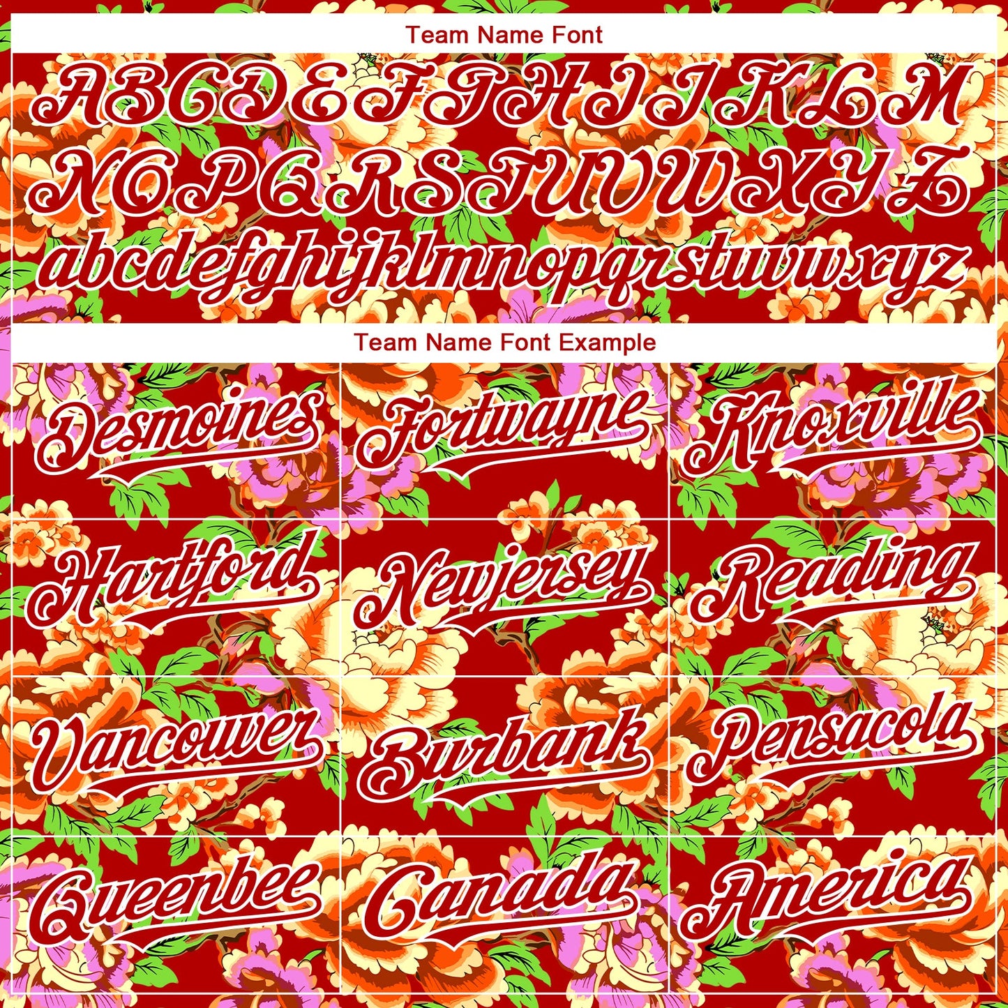 Custom Red White 3D Pattern Design Northeast China Big Flower Authentic Baseball Jersey view 4