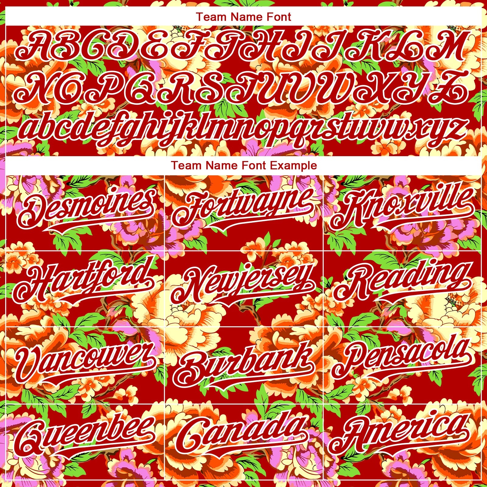 Custom Red White 3D Pattern Design Northeast China Big Flower Authentic Baseball Jersey view 4