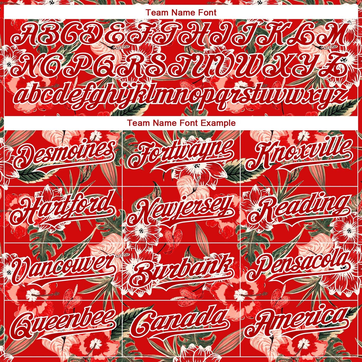 Custom Red White 3D Pattern Design Northeast China Big Flower Authentic Baseball Jersey view 4