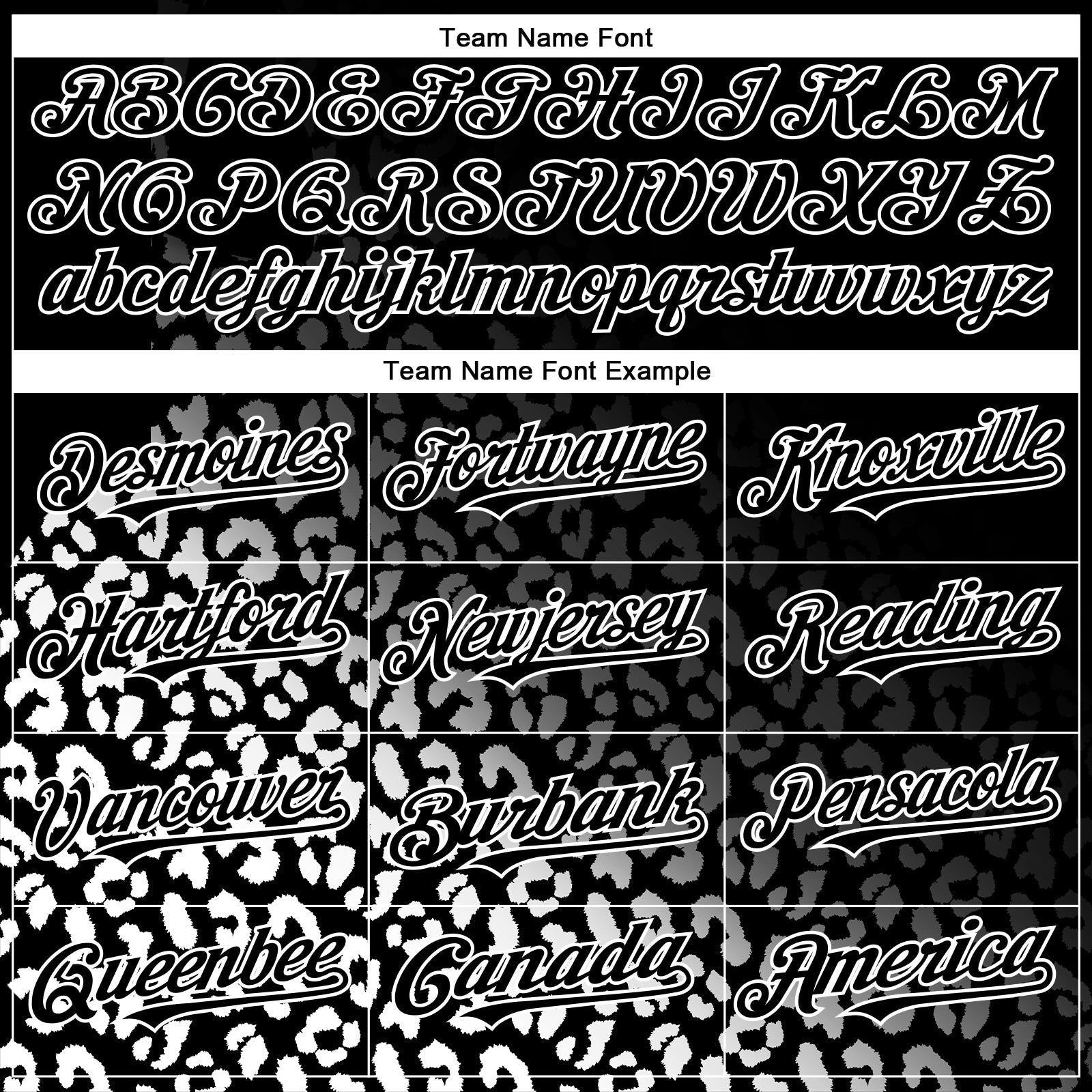 Custom Black White 3D Pattern Design Leopard Print Fade Fashion Authentic Baseball Jersey view 4