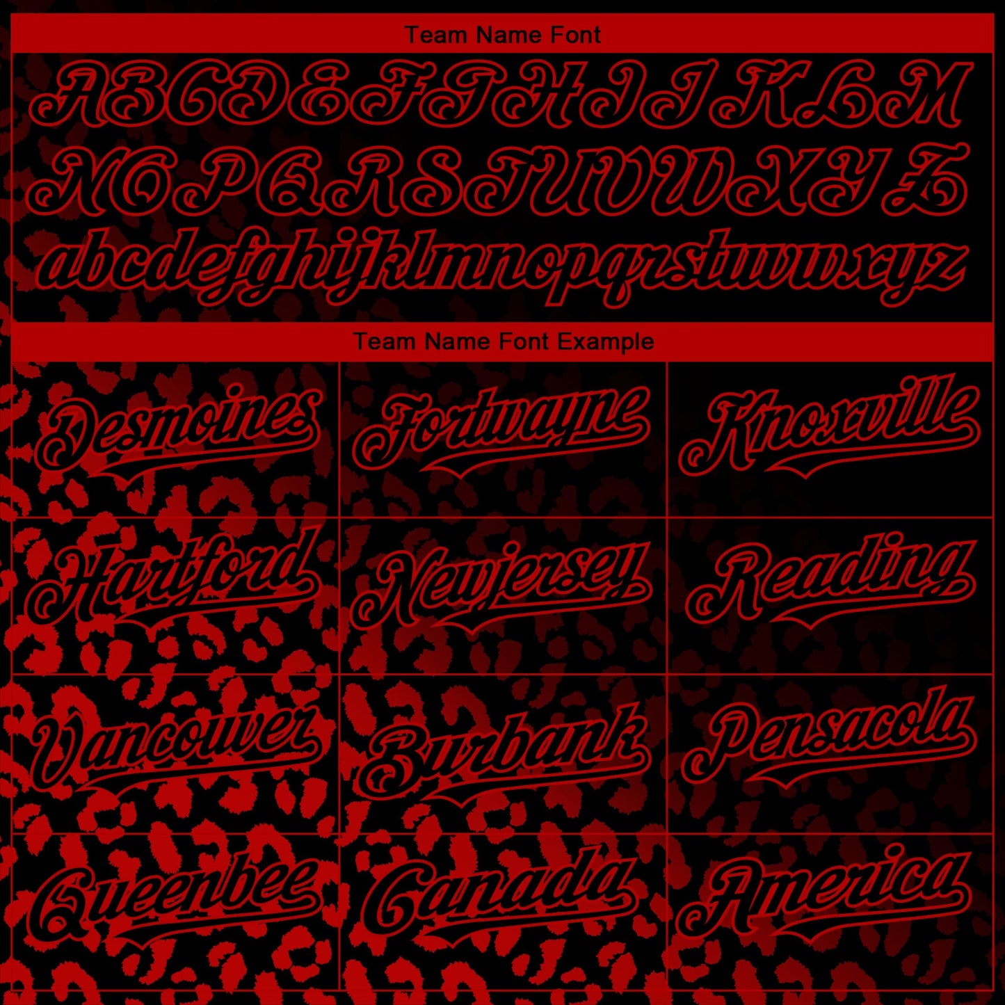 Custom Black Red 3D Pattern Design Leopard Print Fade Fashion Authentic Baseball Jersey view 4