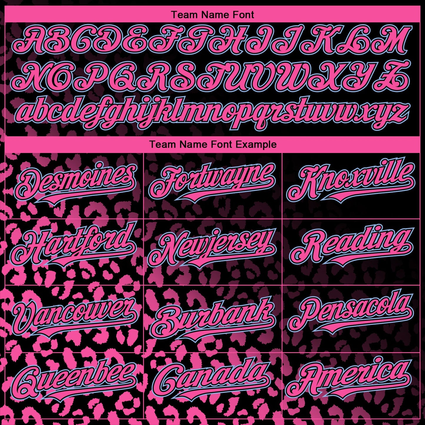 Custom Black Light Blue-Pink 3D Pattern Design Leopard Print Fade Fashion Authentic Baseball Jersey view 4