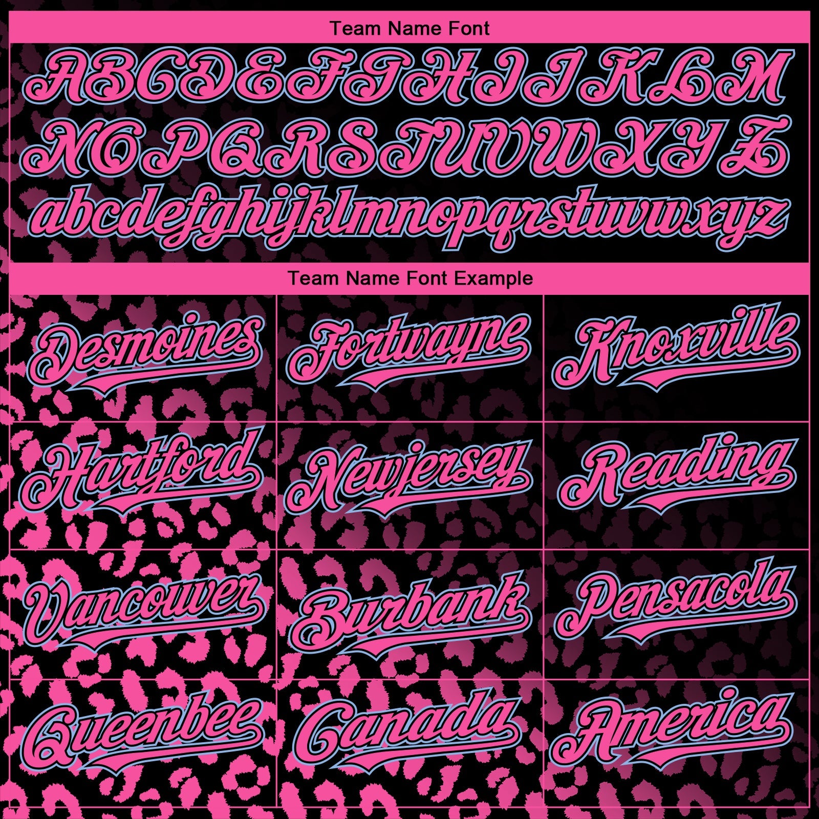 Custom Black Light Blue-Pink 3D Pattern Design Leopard Print Fade Fashion Authentic Baseball Jersey view 4