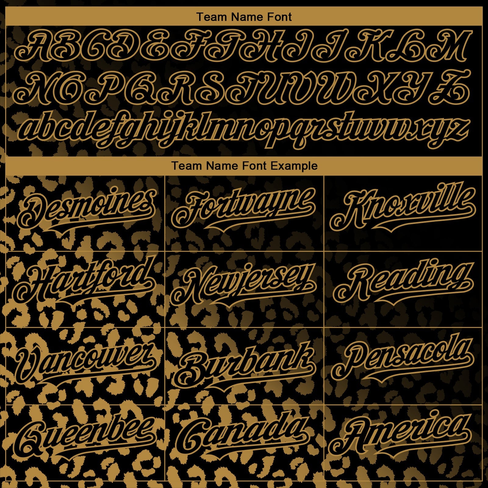 Custom Black Old Gold 3D Pattern Design Leopard Print Fade Fashion Authentic Baseball Jersey view 4