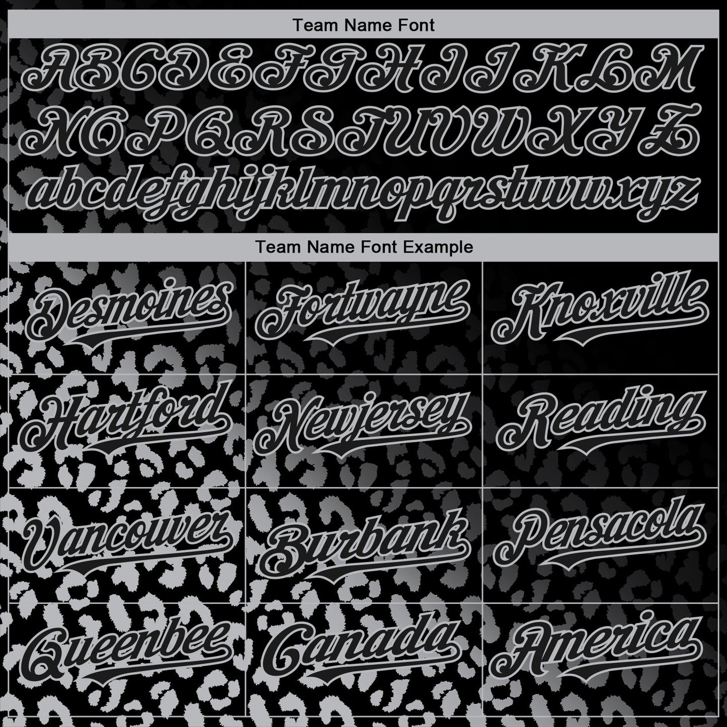 Custom Black Gray 3D Pattern Design Leopard Print Fade Fashion Authentic Baseball Jersey view 4