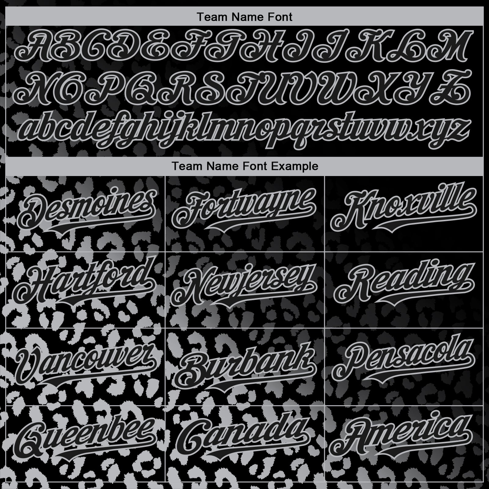 Custom Black Gray 3D Pattern Design Leopard Print Fade Fashion Authentic Baseball Jersey view 4