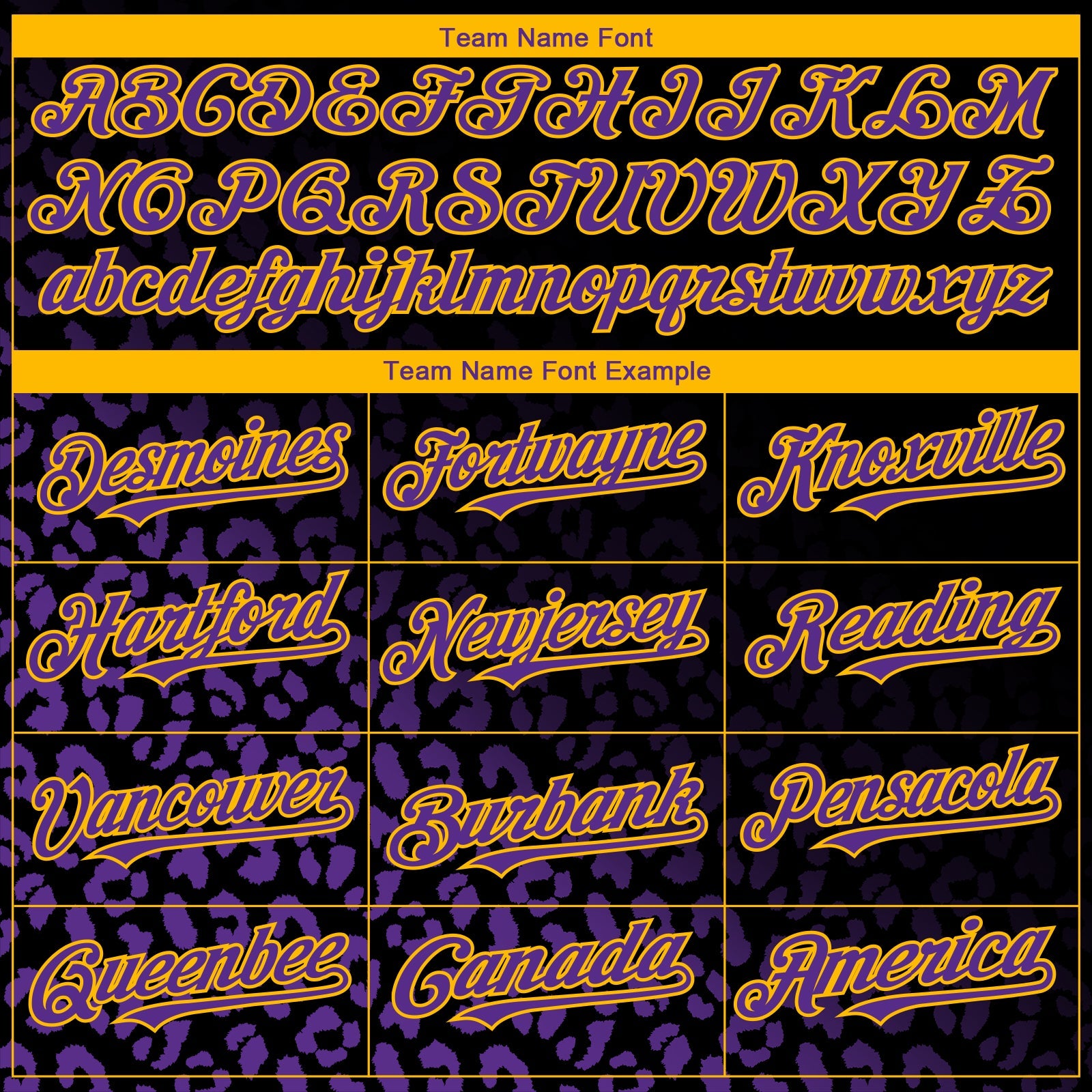 Custom Black Purple-Gold 3D Pattern Design Leopard Print Fade Fashion Authentic Baseball Jersey view 4