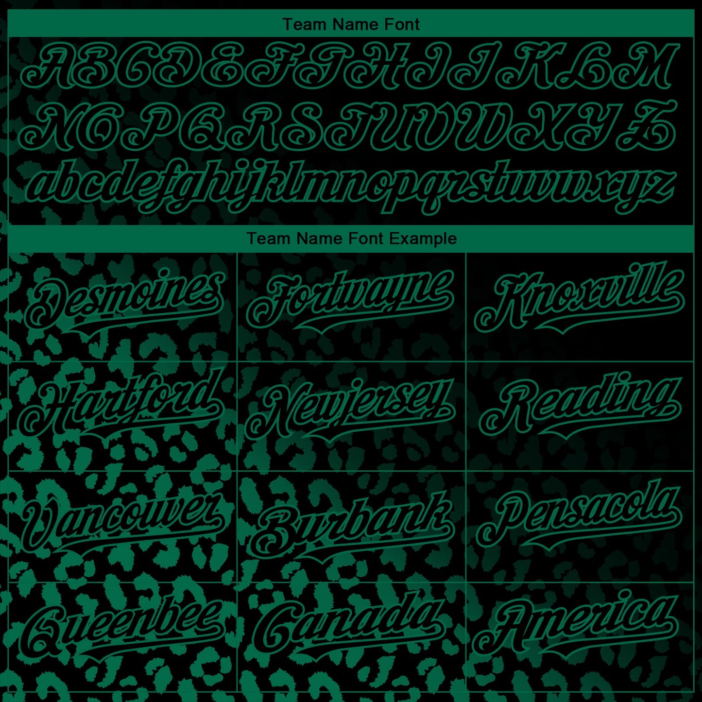 Custom Black Kelly Green 3D Pattern Design Leopard Print Fade Fashion Authentic Baseball Jersey view 4