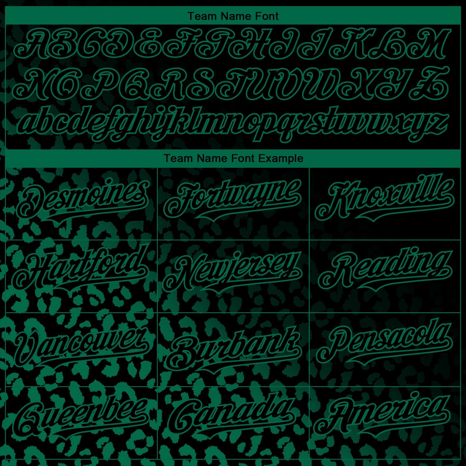 Custom Black Kelly Green 3D Pattern Design Leopard Print Fade Fashion Authentic Baseball Jersey view 4