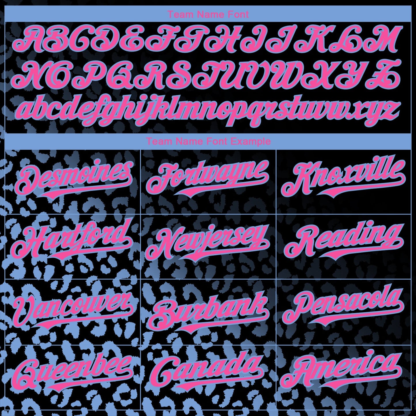 Custom Black Pink-Light Blue 3D Pattern Design Leopard Print Fade Fashion Authentic Baseball Jersey view 4