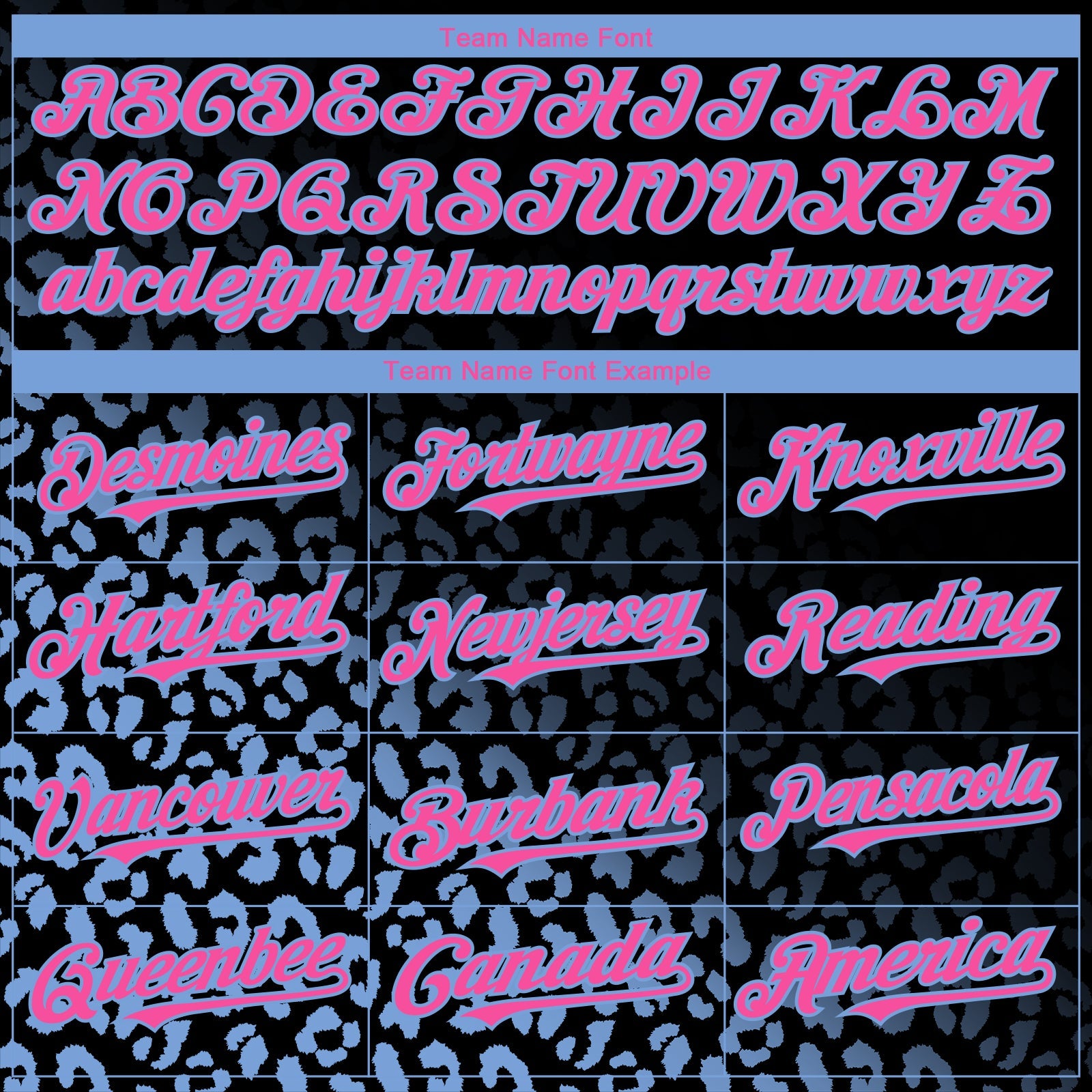 Custom Black Pink-Light Blue 3D Pattern Design Leopard Print Fade Fashion Authentic Baseball Jersey view 4