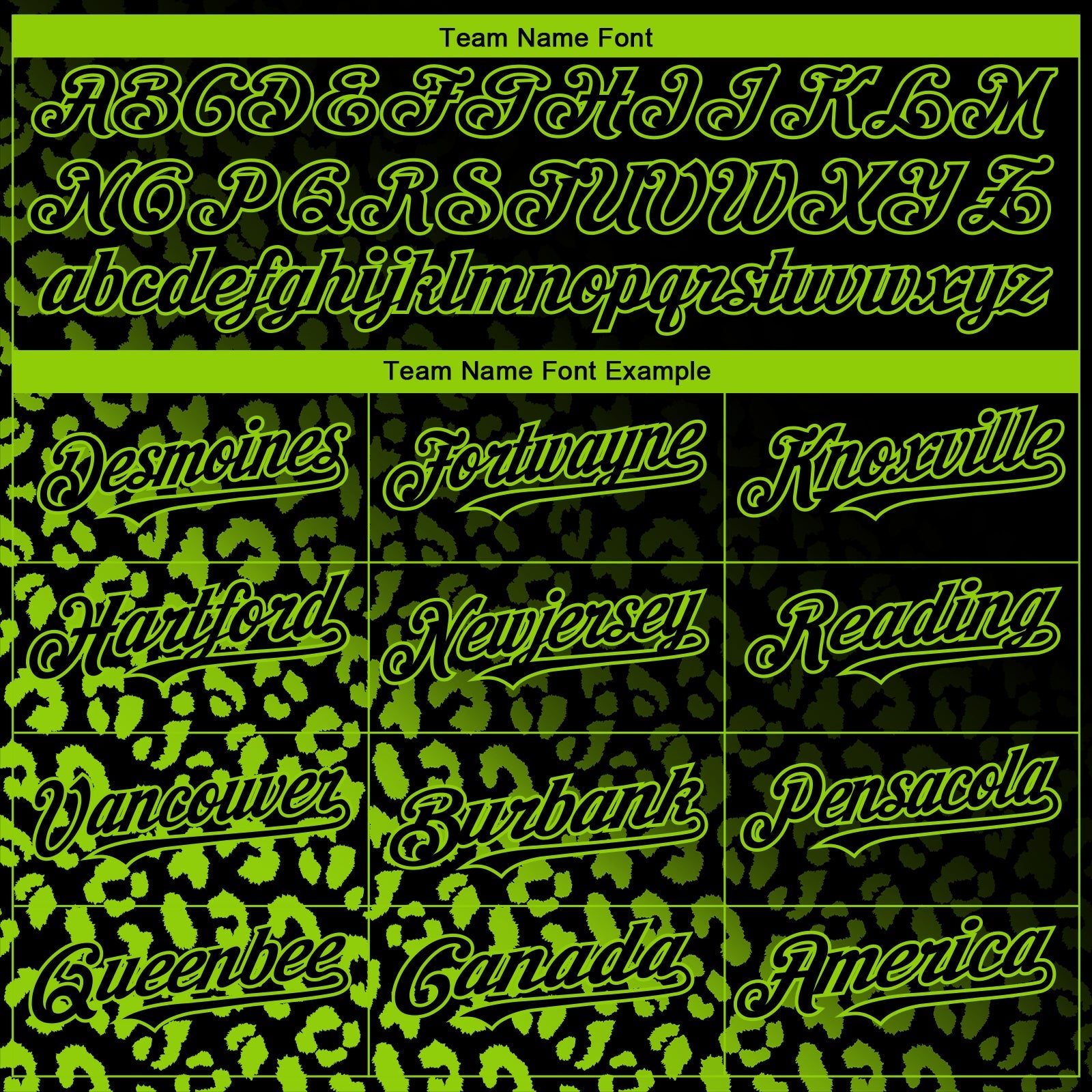 Custom Black Neon Green 3D Pattern Design Leopard Print Fade Fashion Authentic Baseball Jersey view 4