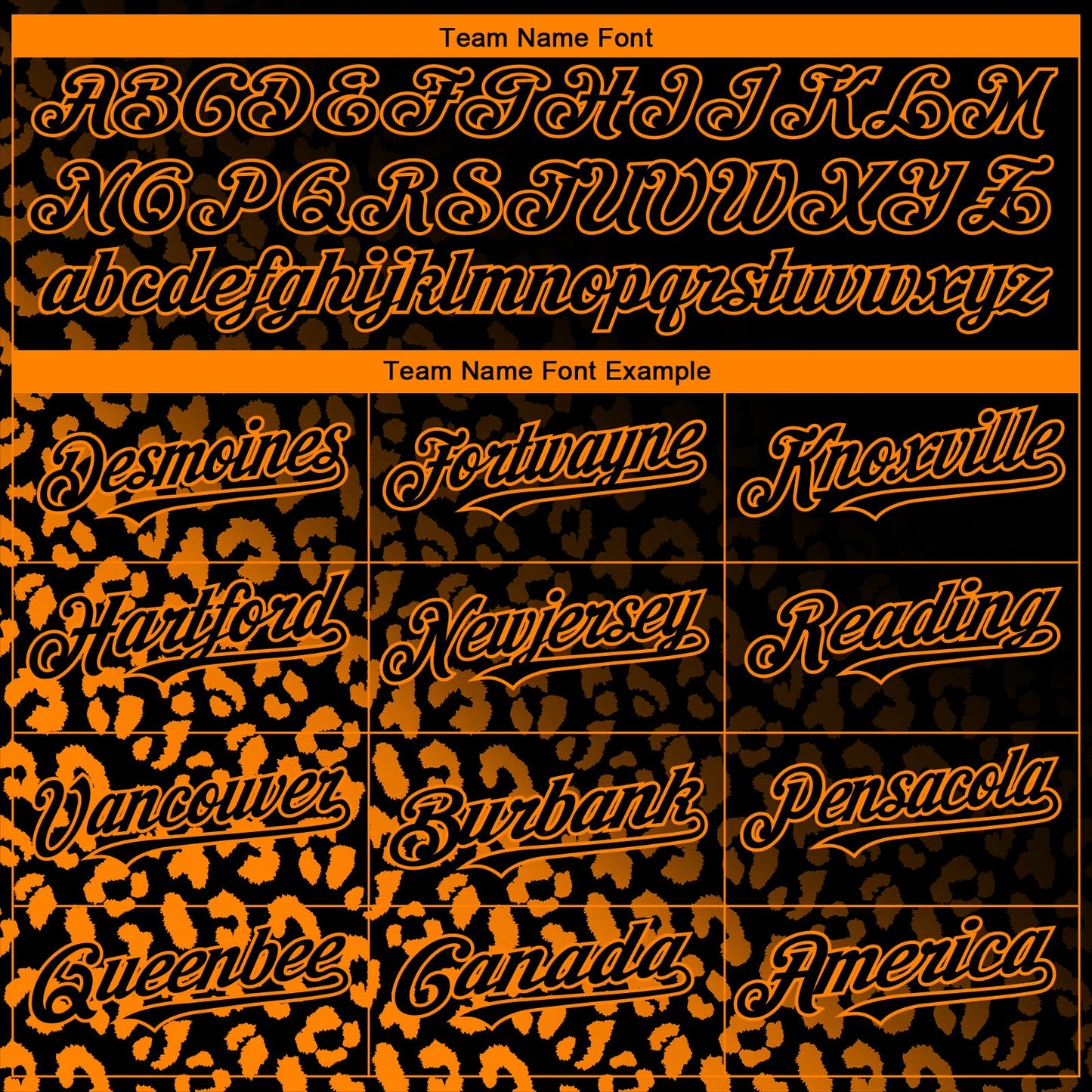 Custom Black Bay Orange 3D Pattern Design Leopard Print Fade Fashion Authentic Baseball Jersey view 4