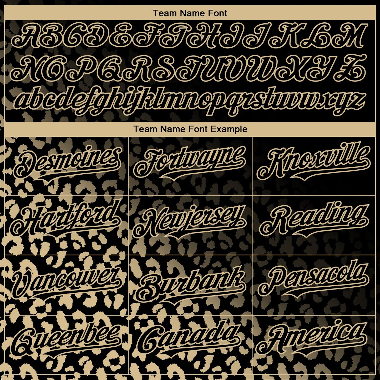 Custom Black Vegas Gold 3D Pattern Design Leopard Print Fade Fashion Authentic Baseball Jersey view 4