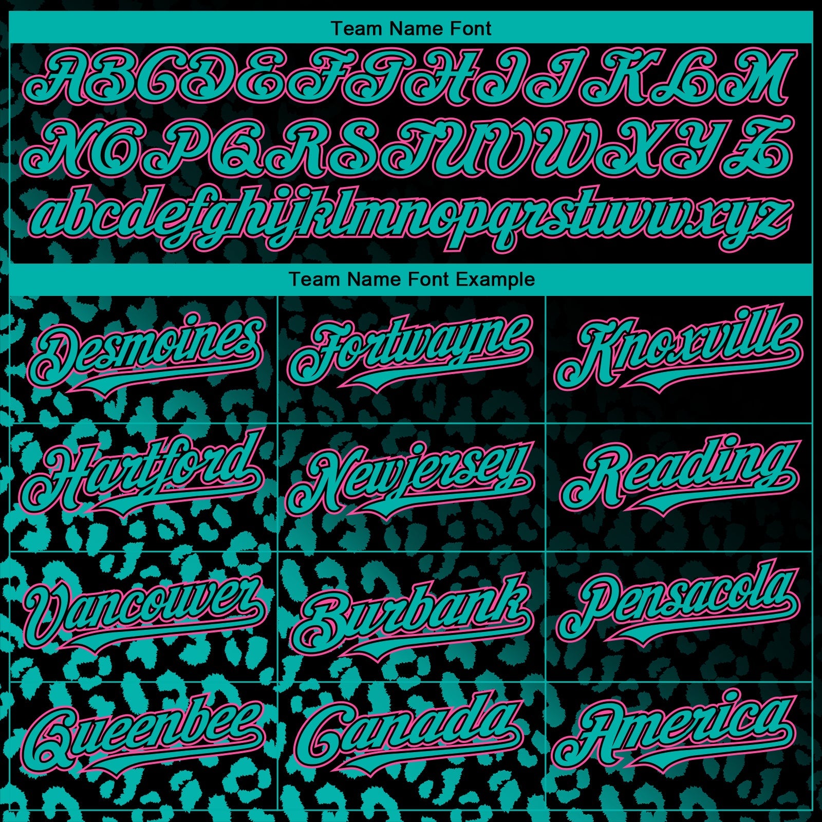 Custom Black Pink-Aqua 3D Pattern Design Leopard Print Fade Fashion Authentic Baseball Jersey view 4