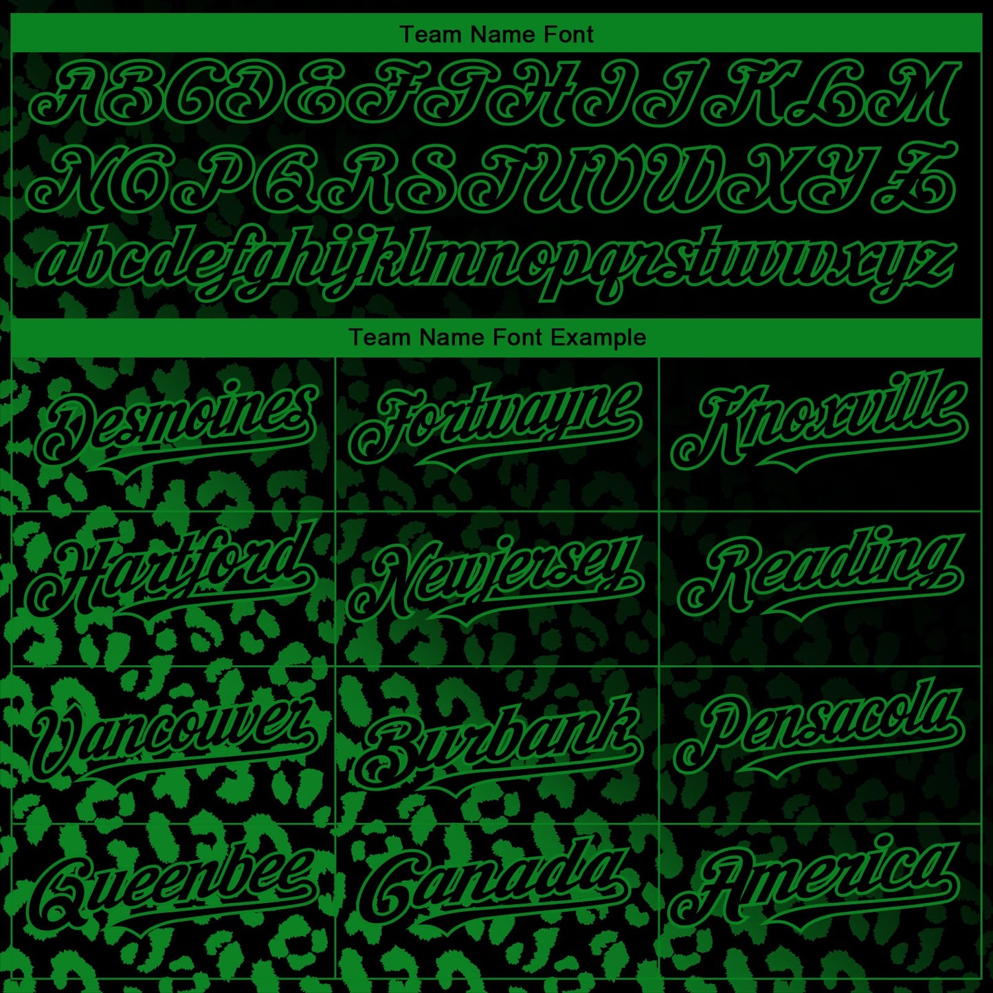 Custom Black Grass Green 3D Pattern Design Leopard Print Fade Fashion Authentic Baseball Jersey view 4
