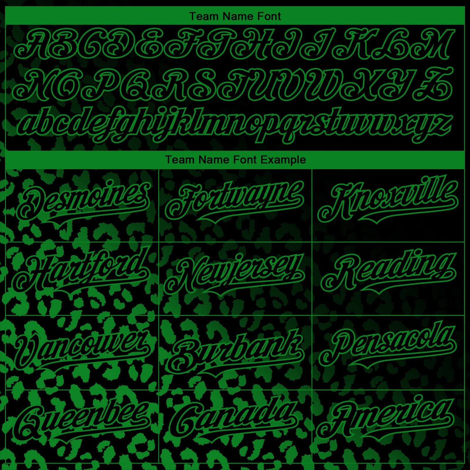 Custom Black Grass Green 3D Pattern Design Leopard Print Fade Fashion Authentic Baseball Jersey view 4
