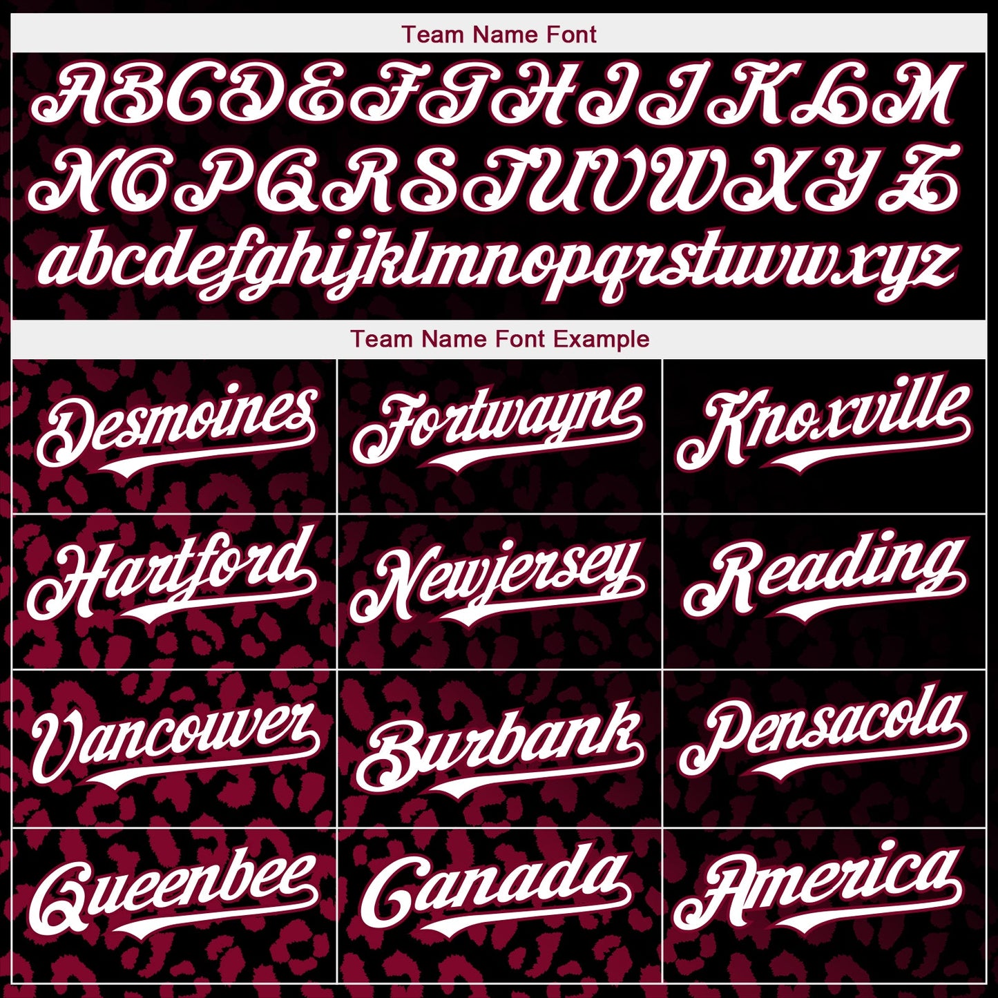 Custom Black White-Maroon 3D Pattern Design Leopard Print Fade Fashion Authentic Baseball Jersey view 4
