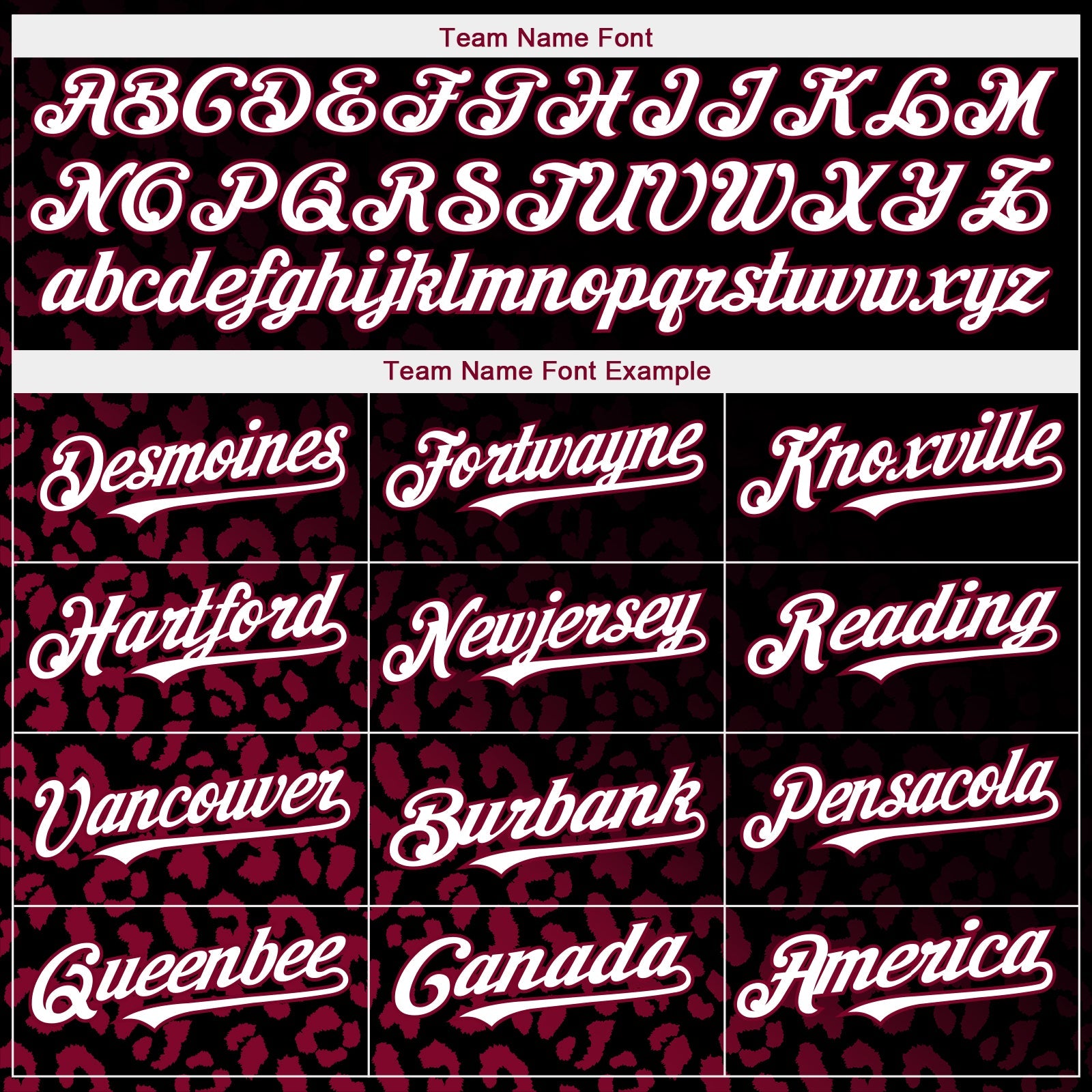 Custom Black White-Maroon 3D Pattern Design Leopard Print Fade Fashion Authentic Baseball Jersey view 4