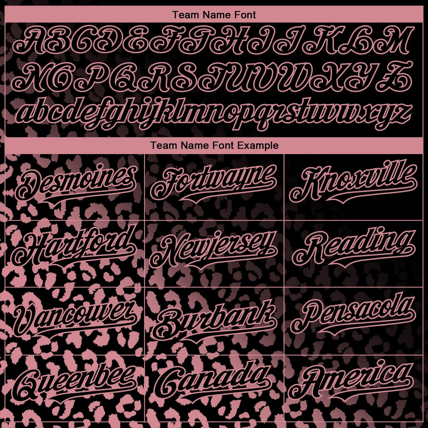 Custom Black Medium Pink 3D Pattern Design Leopard Print Fade Fashion Authentic Baseball Jersey view 4