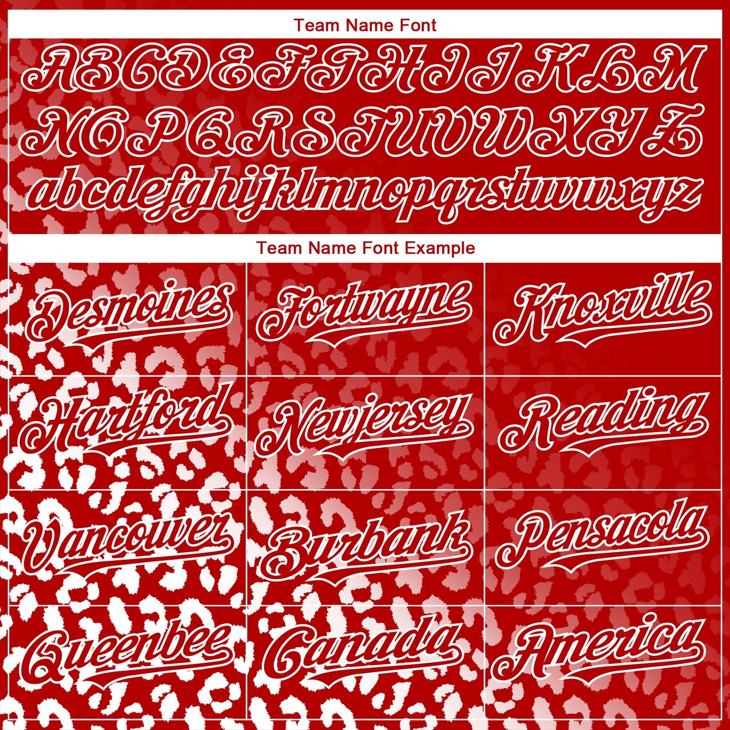 Custom Red White 3D Pattern Design Leopard Print Fade Fashion Authentic Baseball Jersey view 4