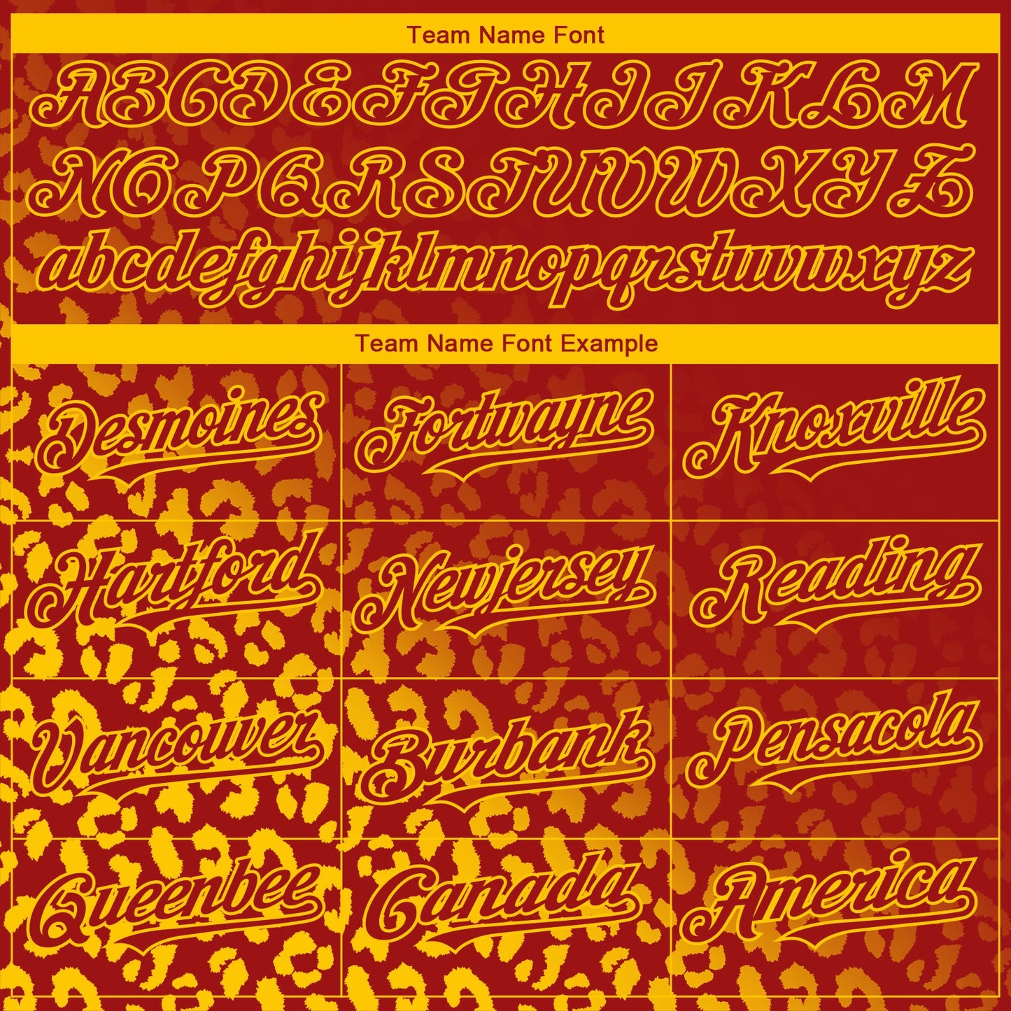Custom Red Yellow 3D Pattern Design Leopard Print Fade Fashion Authentic Baseball Jersey view 4