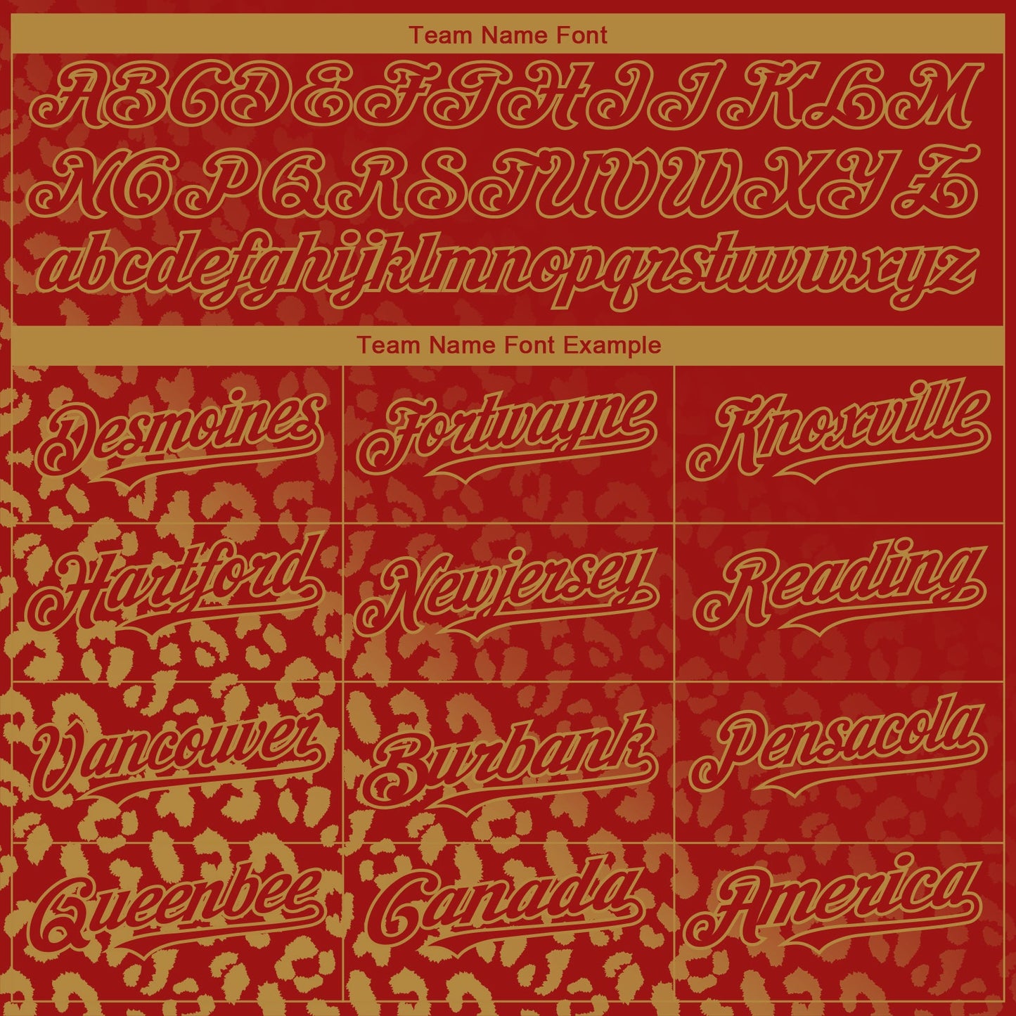 Custom Red Old Gold 3D Pattern Design Leopard Print Fade Fashion Authentic Baseball Jersey view 4
