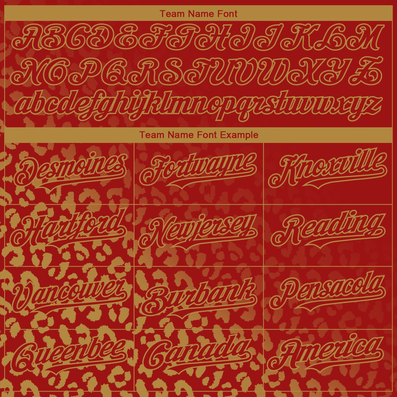 Custom Red Old Gold 3D Pattern Design Leopard Print Fade Fashion Authentic Baseball Jersey view 4