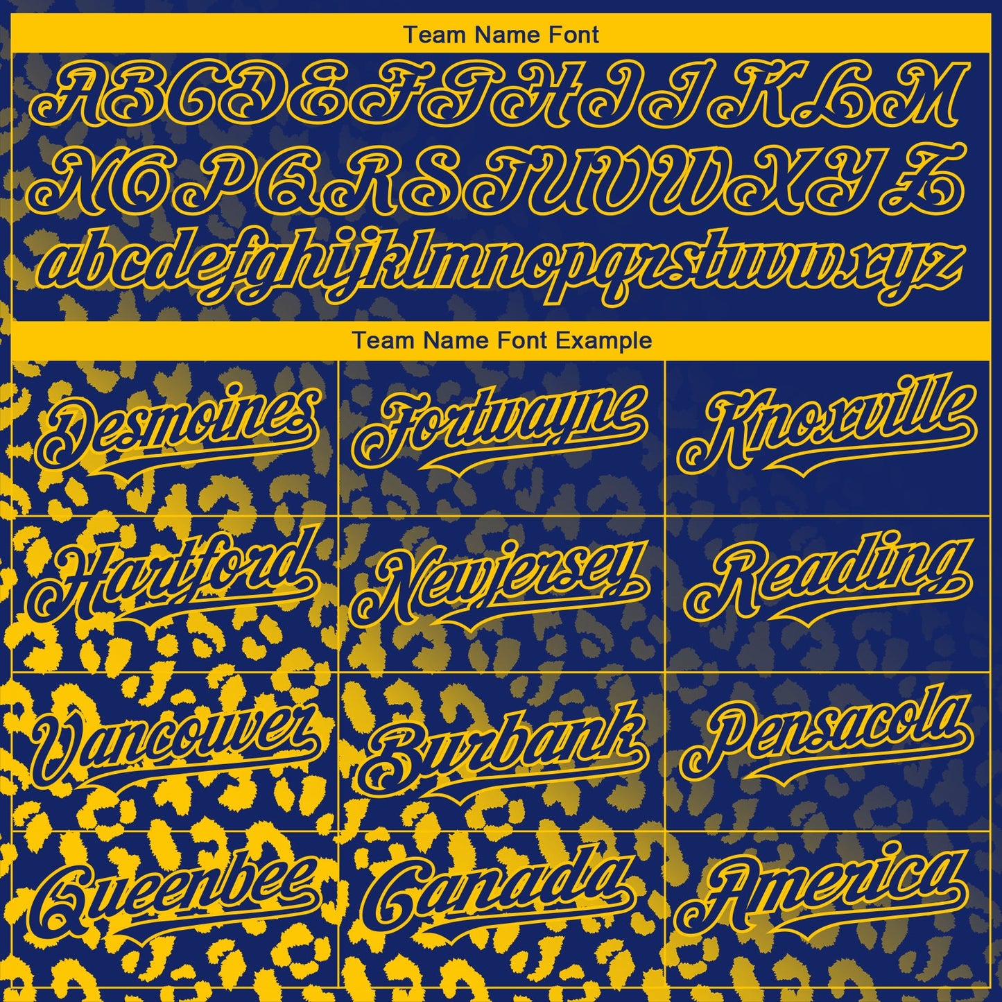 Custom Royal Yellow 3D Pattern Design Leopard Print Fade Fashion Authentic Baseball Jersey view 4