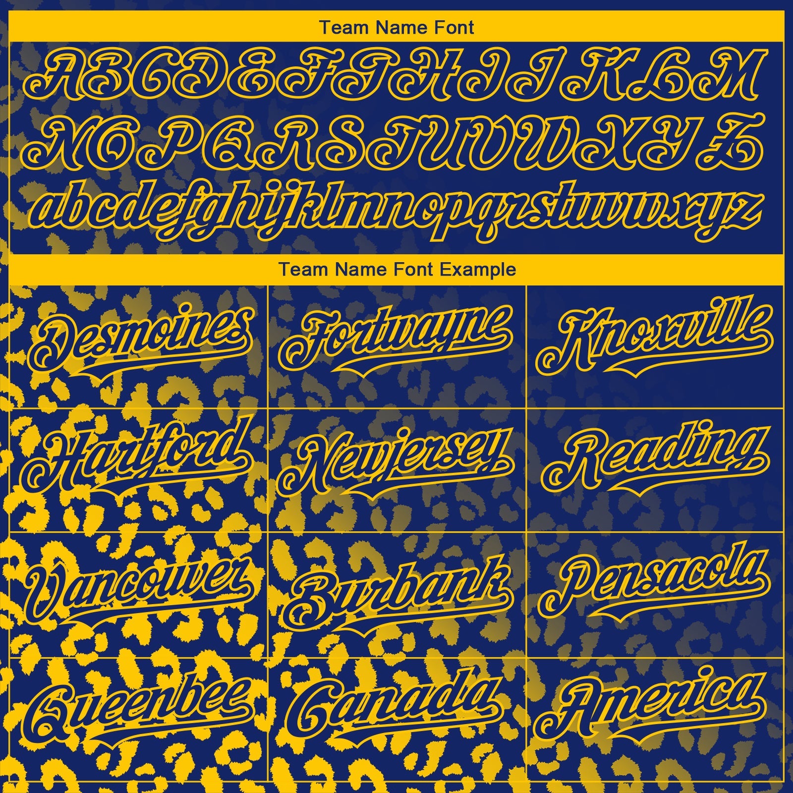 Custom Royal Yellow 3D Pattern Design Leopard Print Fade Fashion Authentic Baseball Jersey view 4