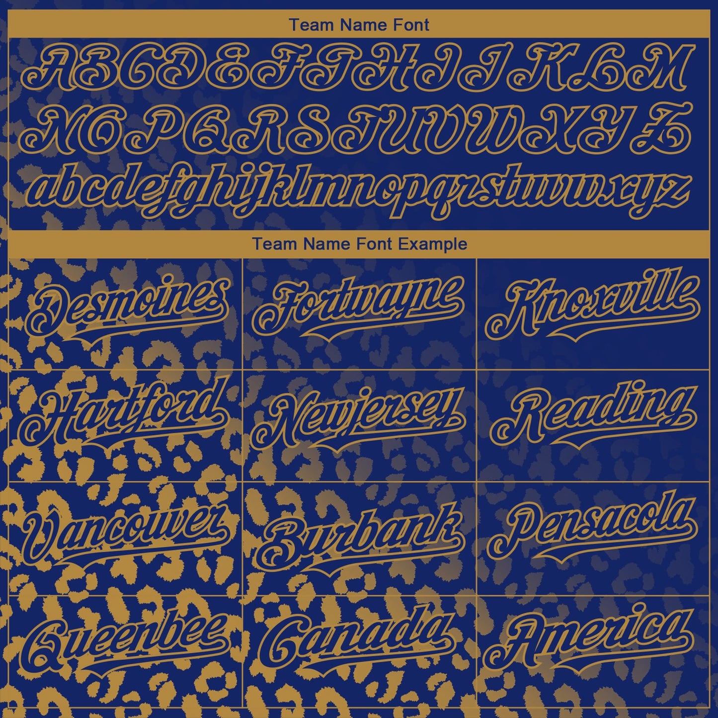 Custom Royal Old Gold 3D Pattern Design Leopard Print Fade Fashion Authentic Baseball Jersey view 4
