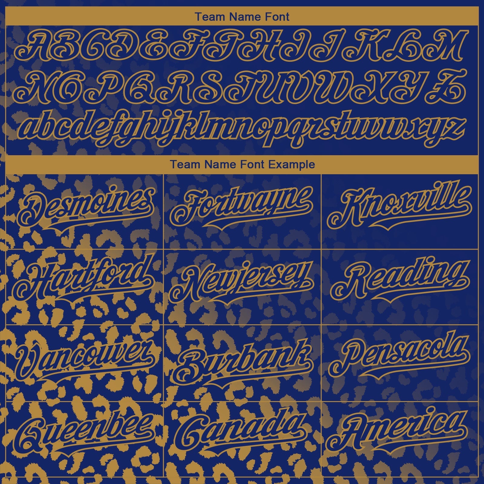 Custom Royal Old Gold 3D Pattern Design Leopard Print Fade Fashion Authentic Baseball Jersey view 4