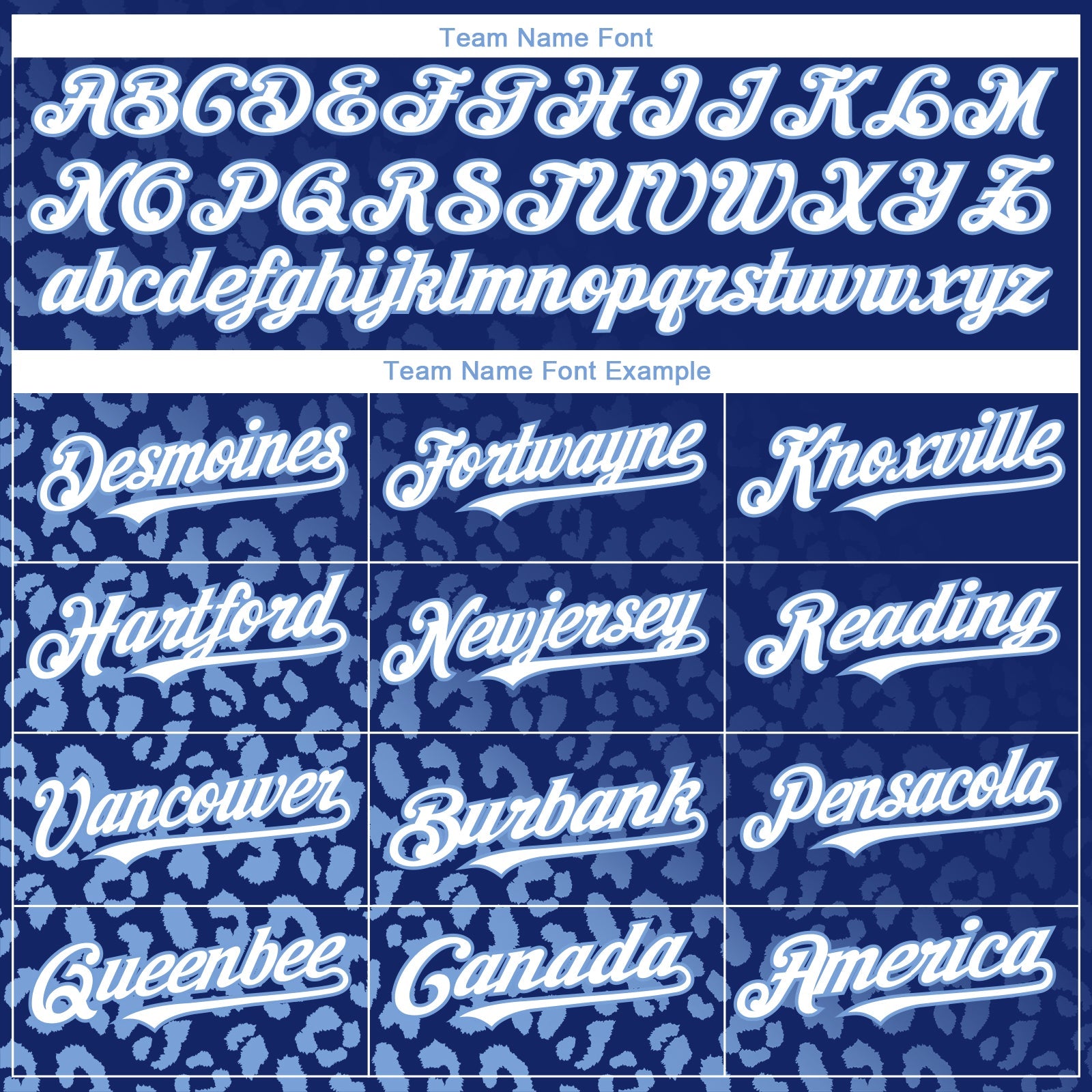 Custom Royal White-Light Blue 3D Pattern Design Leopard Print Fade Fashion Authentic Baseball Jersey view 4