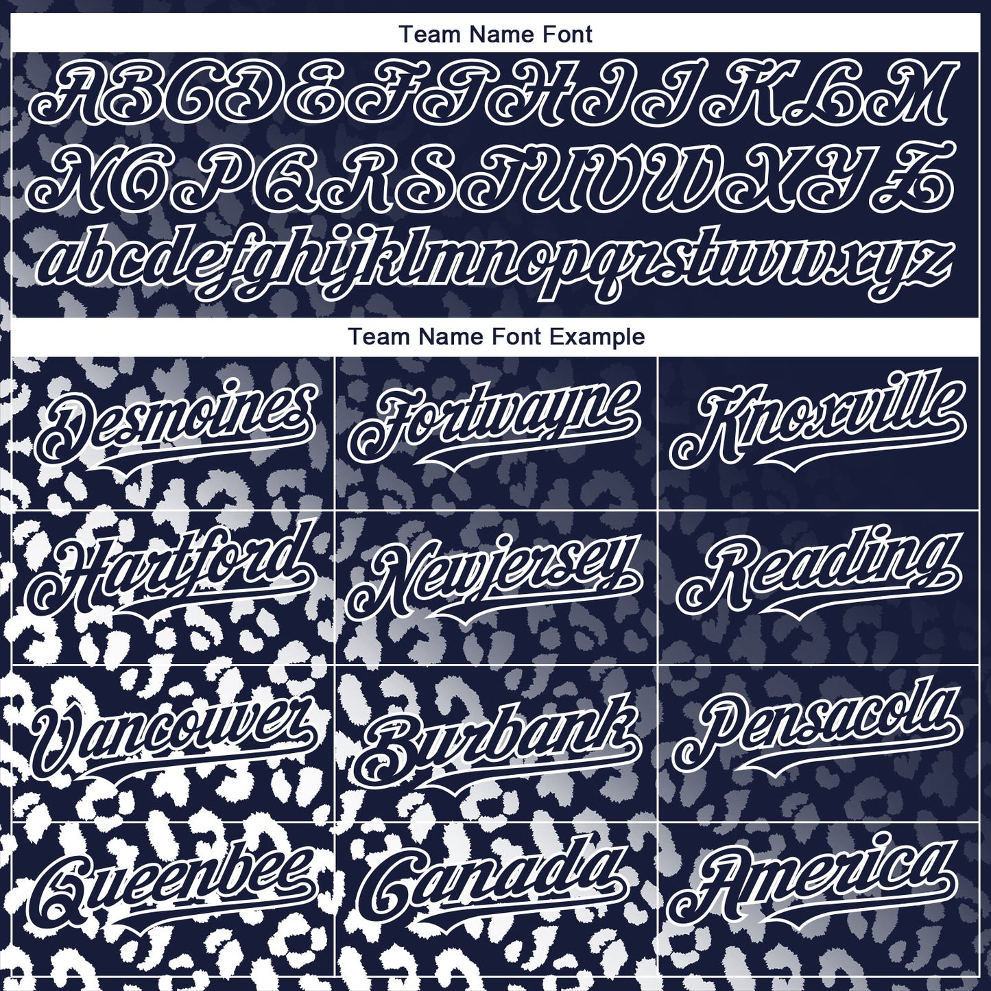 Custom Navy White 3D Pattern Design Leopard Print Fade Fashion Authentic Baseball Jersey view 4