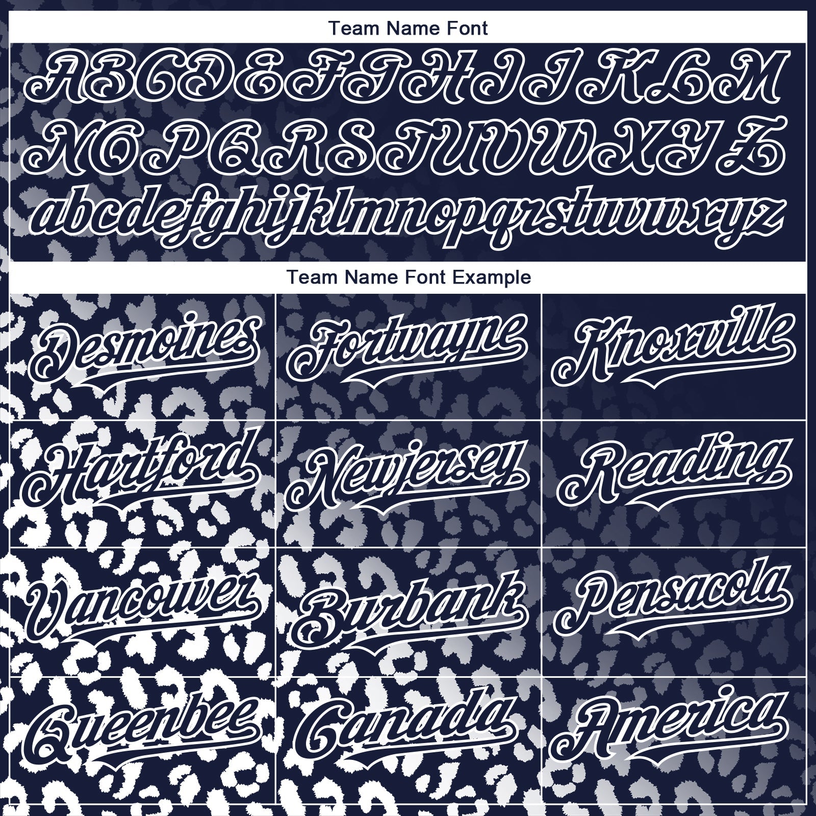 Custom Navy White 3D Pattern Design Leopard Print Fade Fashion Authentic Baseball Jersey view 4