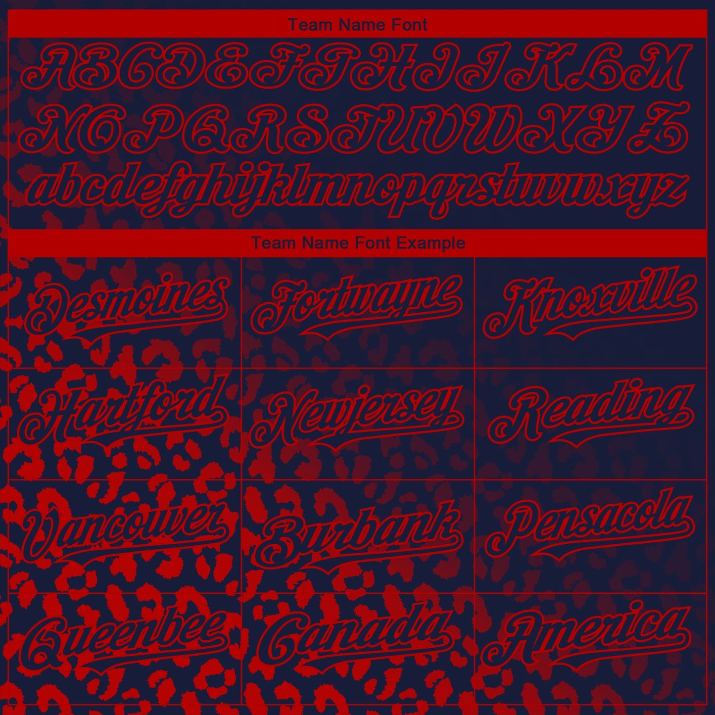 Custom Navy Red 3D Pattern Design Leopard Print Fade Fashion Authentic Baseball Jersey view 4