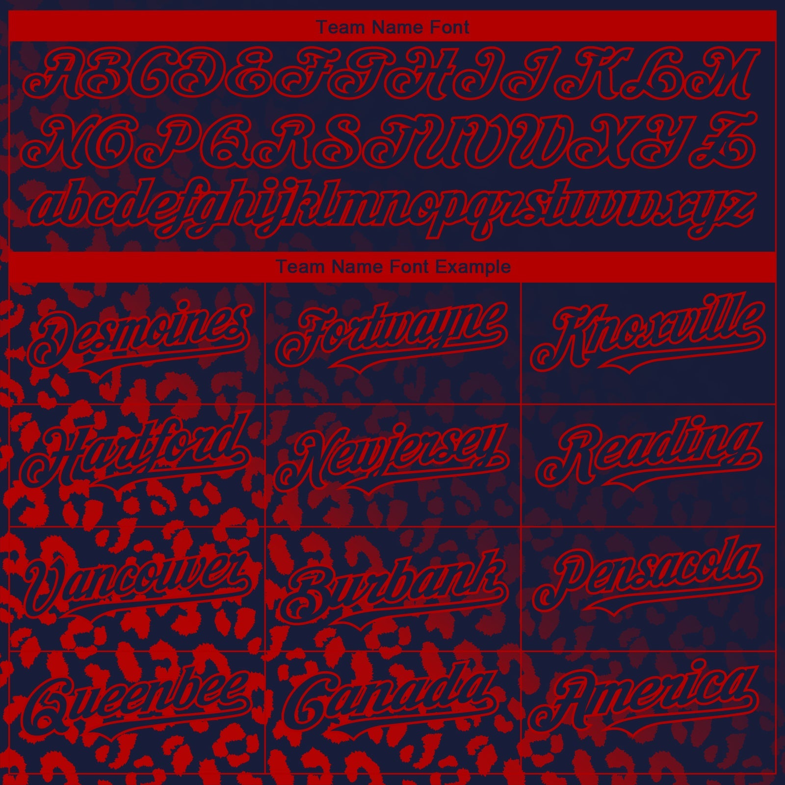 Custom Navy Red 3D Pattern Design Leopard Print Fade Fashion Authentic Baseball Jersey view 4