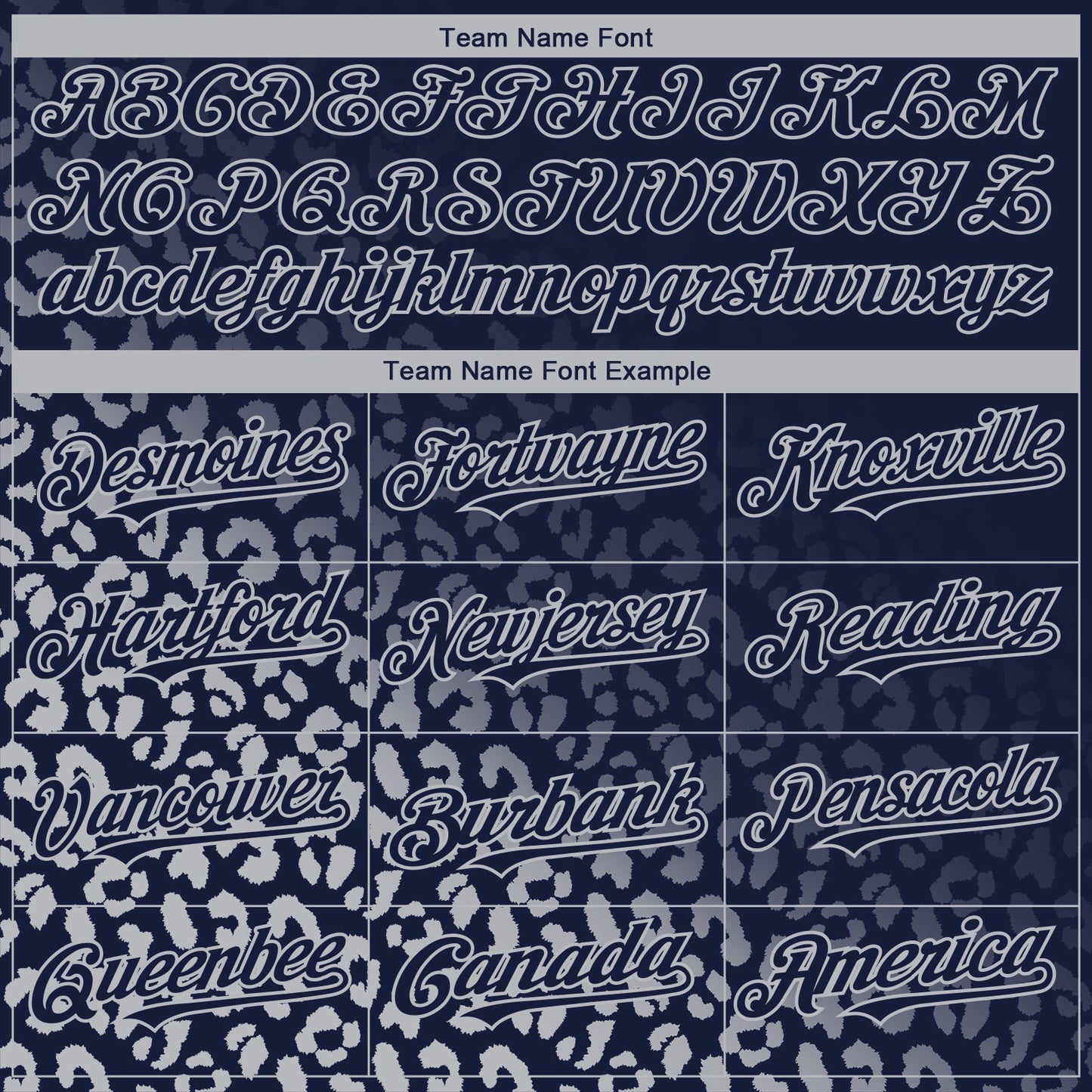 Custom Navy Gray 3D Pattern Design Leopard Print Fade Fashion Authentic Baseball Jersey view 4
