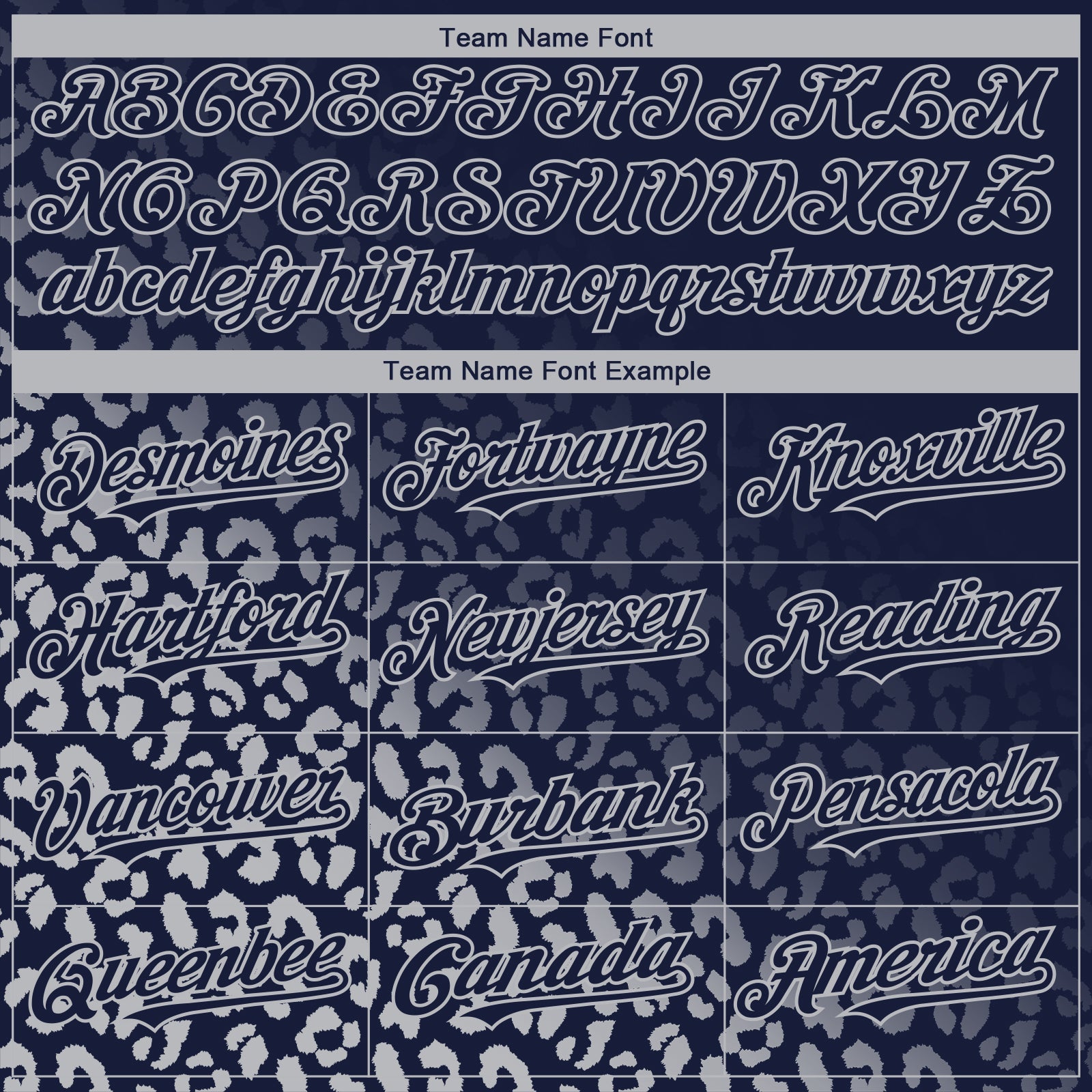 Custom Navy Gray 3D Pattern Design Leopard Print Fade Fashion Authentic Baseball Jersey view 4