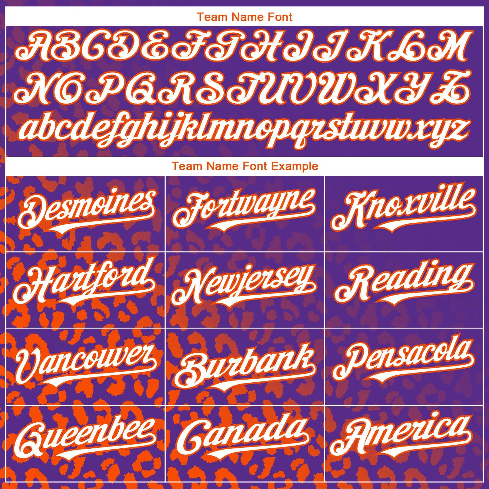 Custom Purple White-Orange 3D Pattern Design Leopard Print Fade Fashion Authentic Baseball Jersey view 4