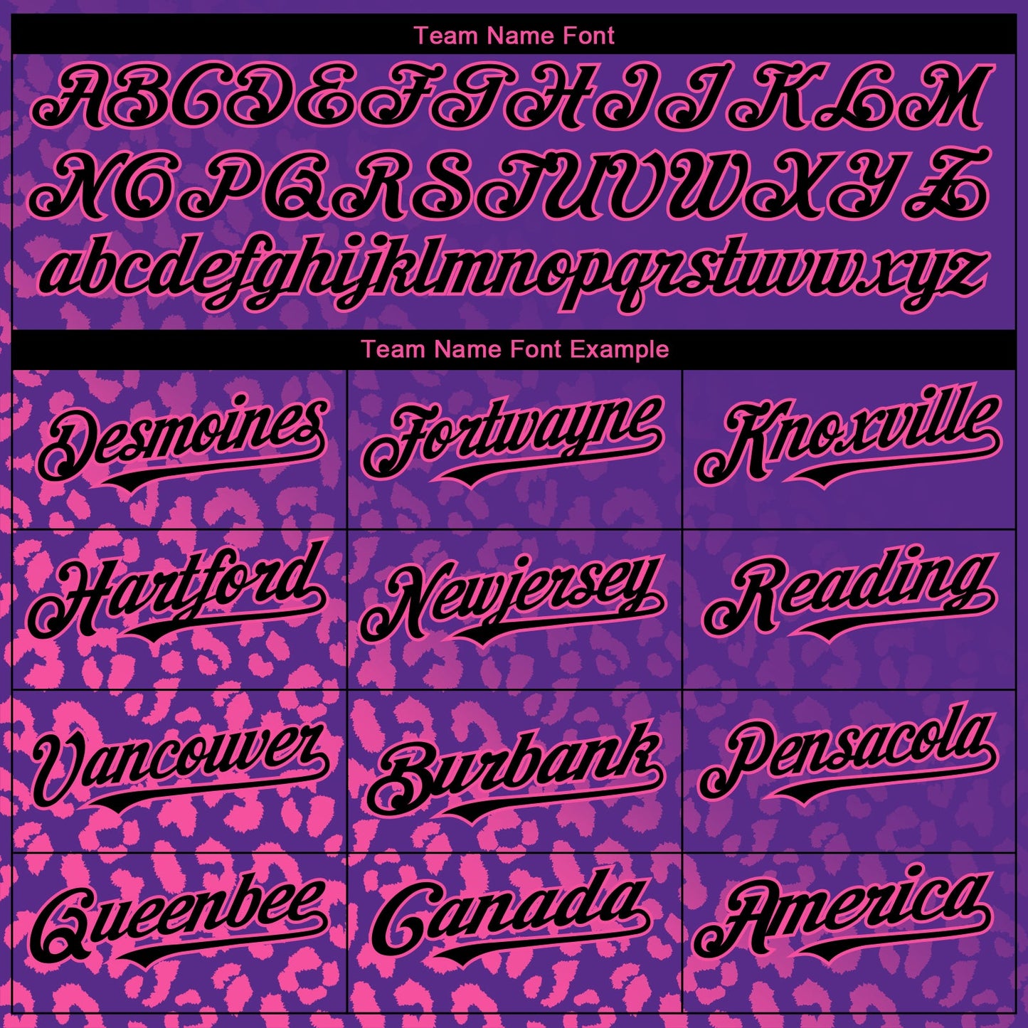 Custom Purple Black-Pink 3D Pattern Design Leopard Print Fade Fashion Authentic Baseball Jersey view 4